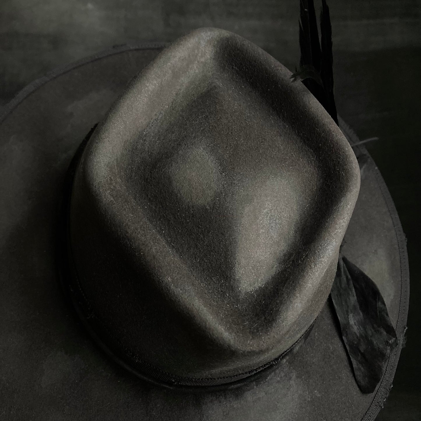 Rhombus burned rabbit hat