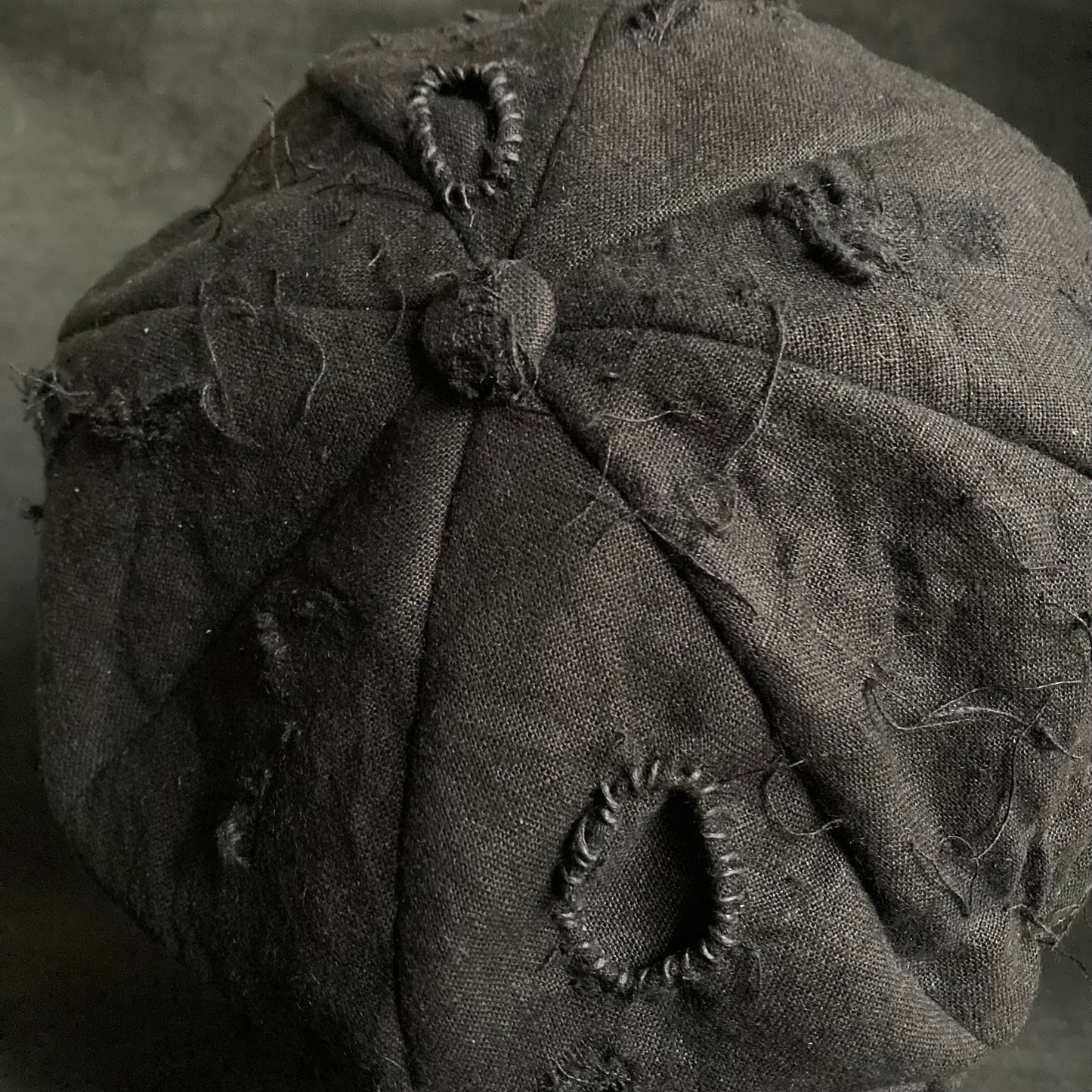 Black linen damage casquette(brim core)