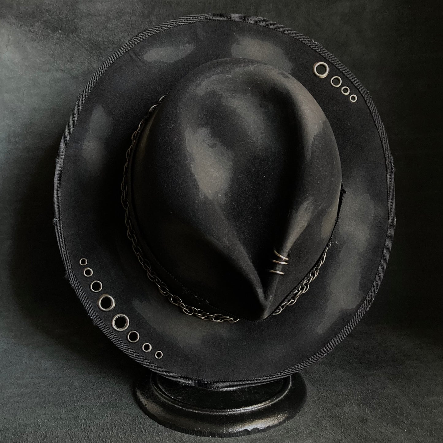 Rebellion eyelet fedora hat