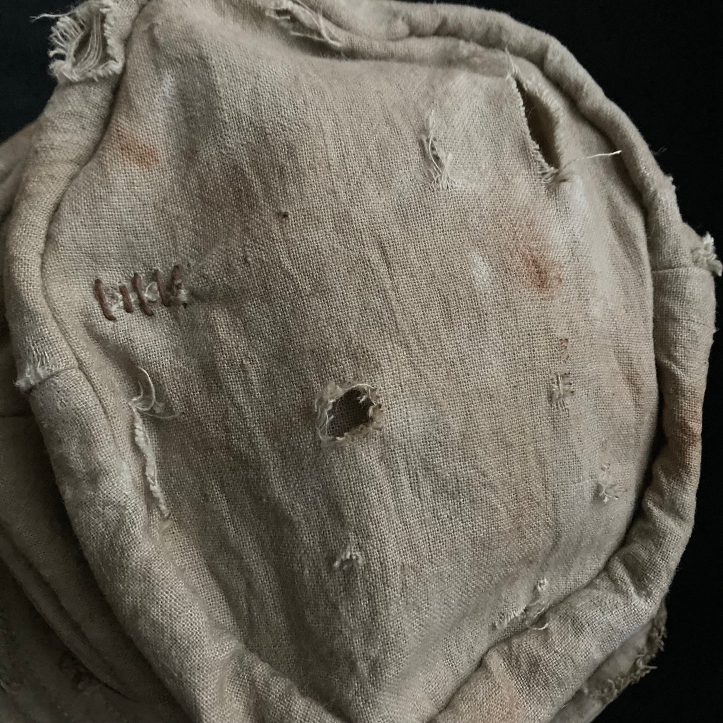 Damage sand ramie damage turn bucket hat