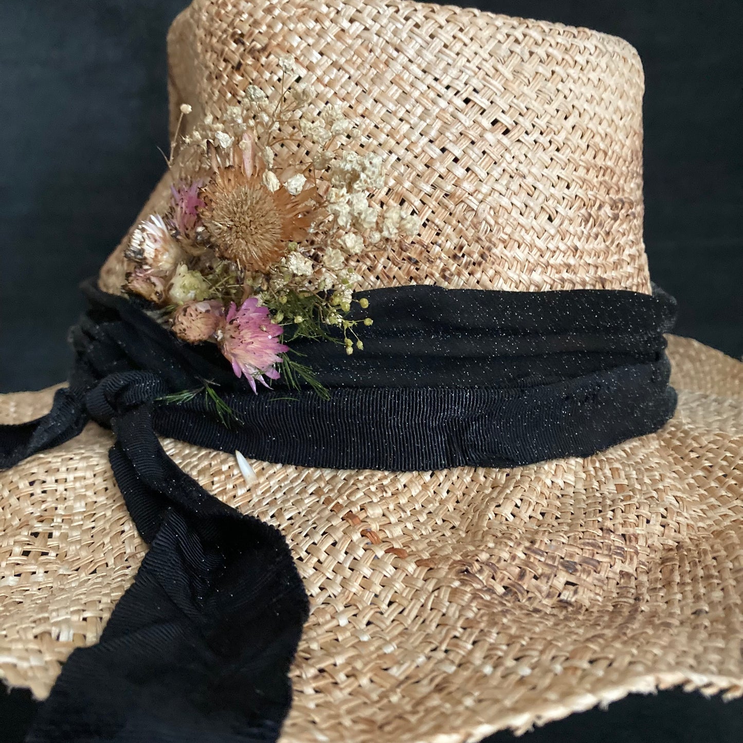 Burnt flower bao  hat
