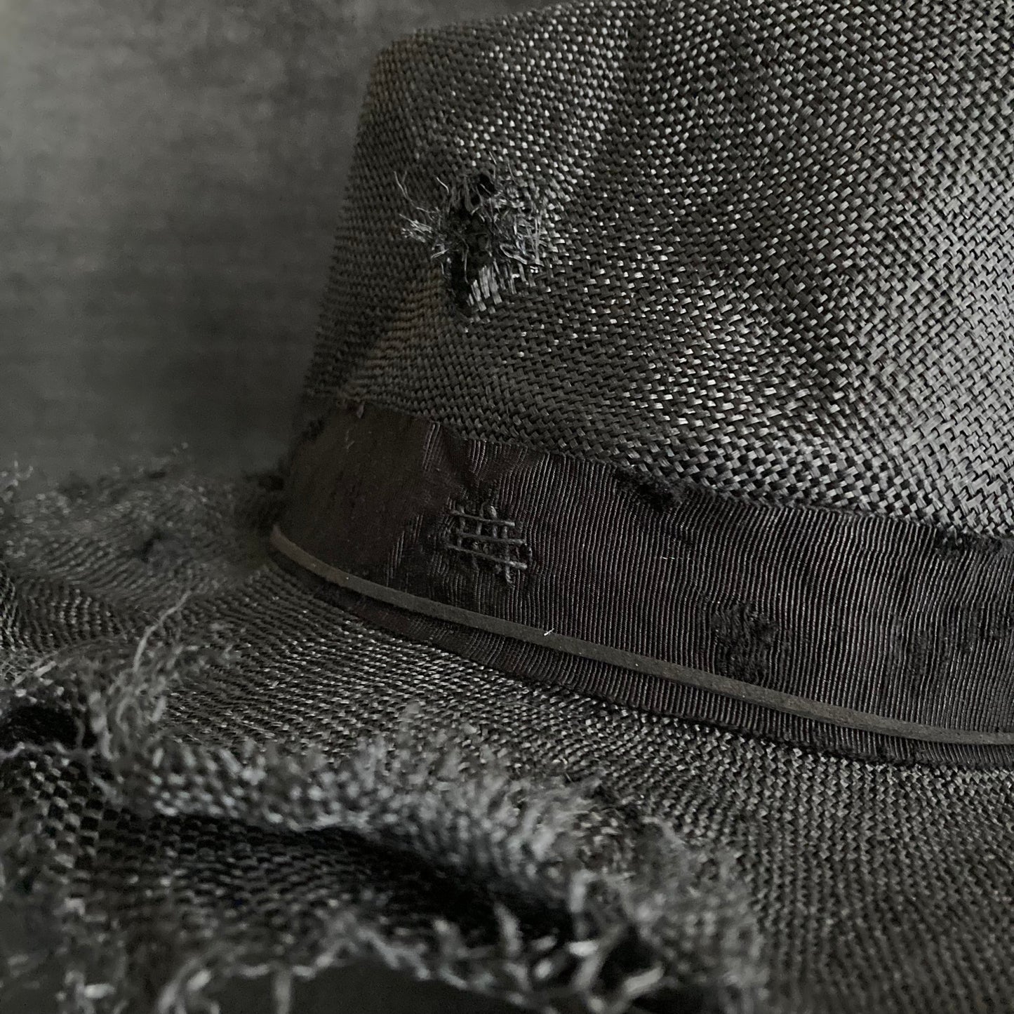 Double black disarray fedora hat