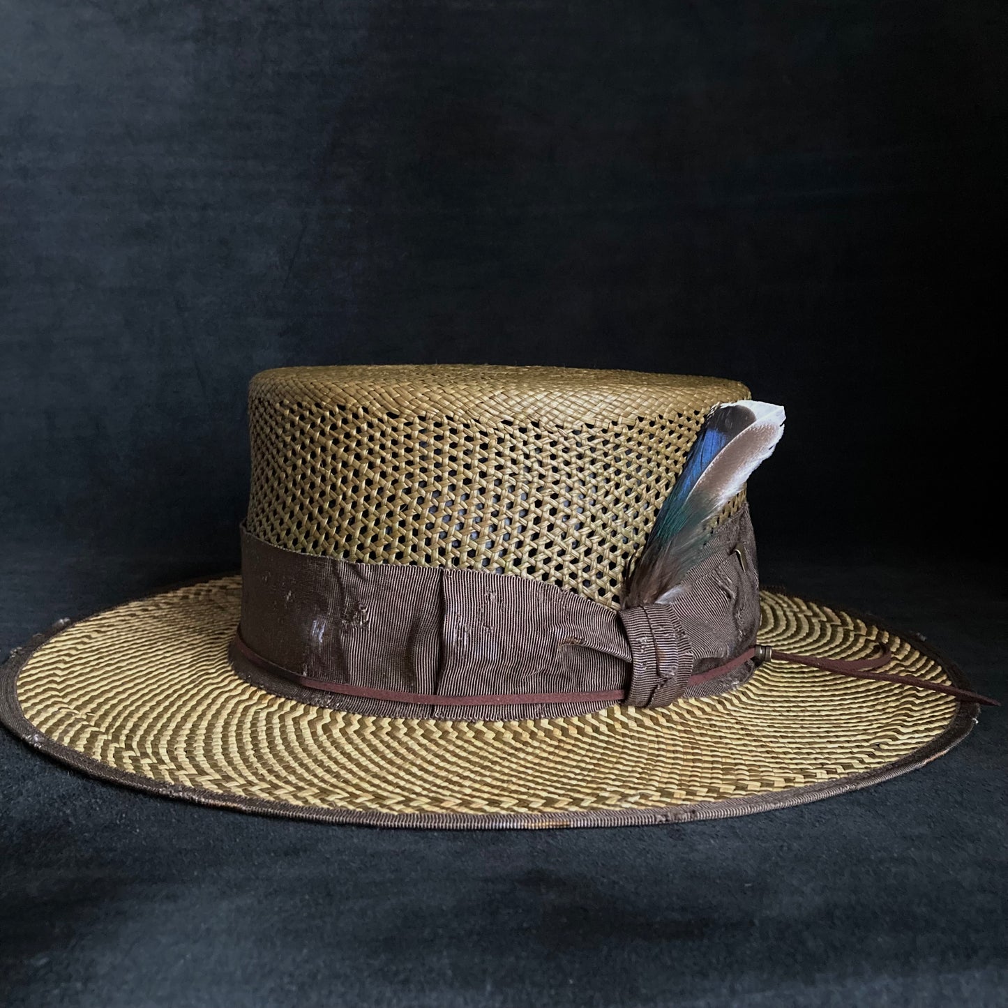 Cava green mix flat panama hat