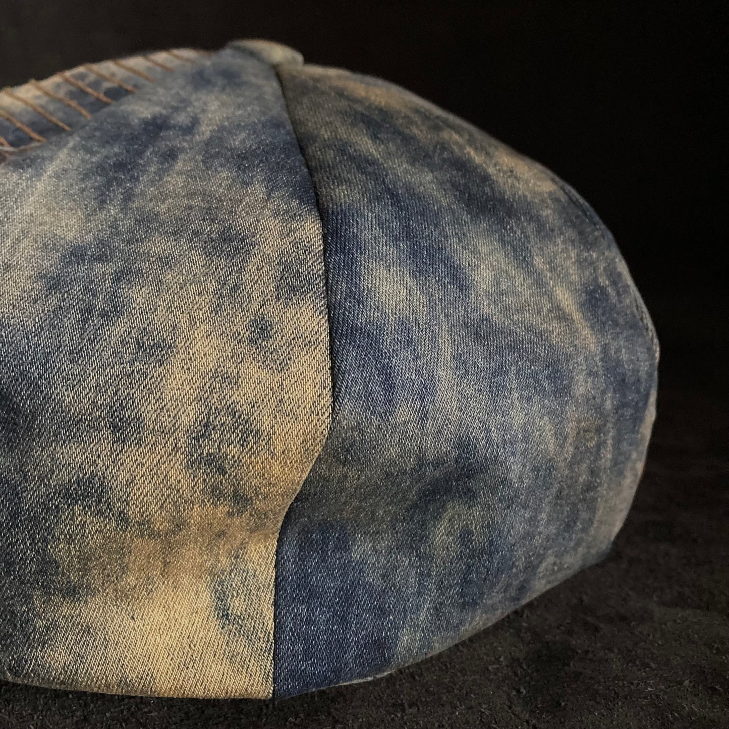 Burnt old denim re-casquette