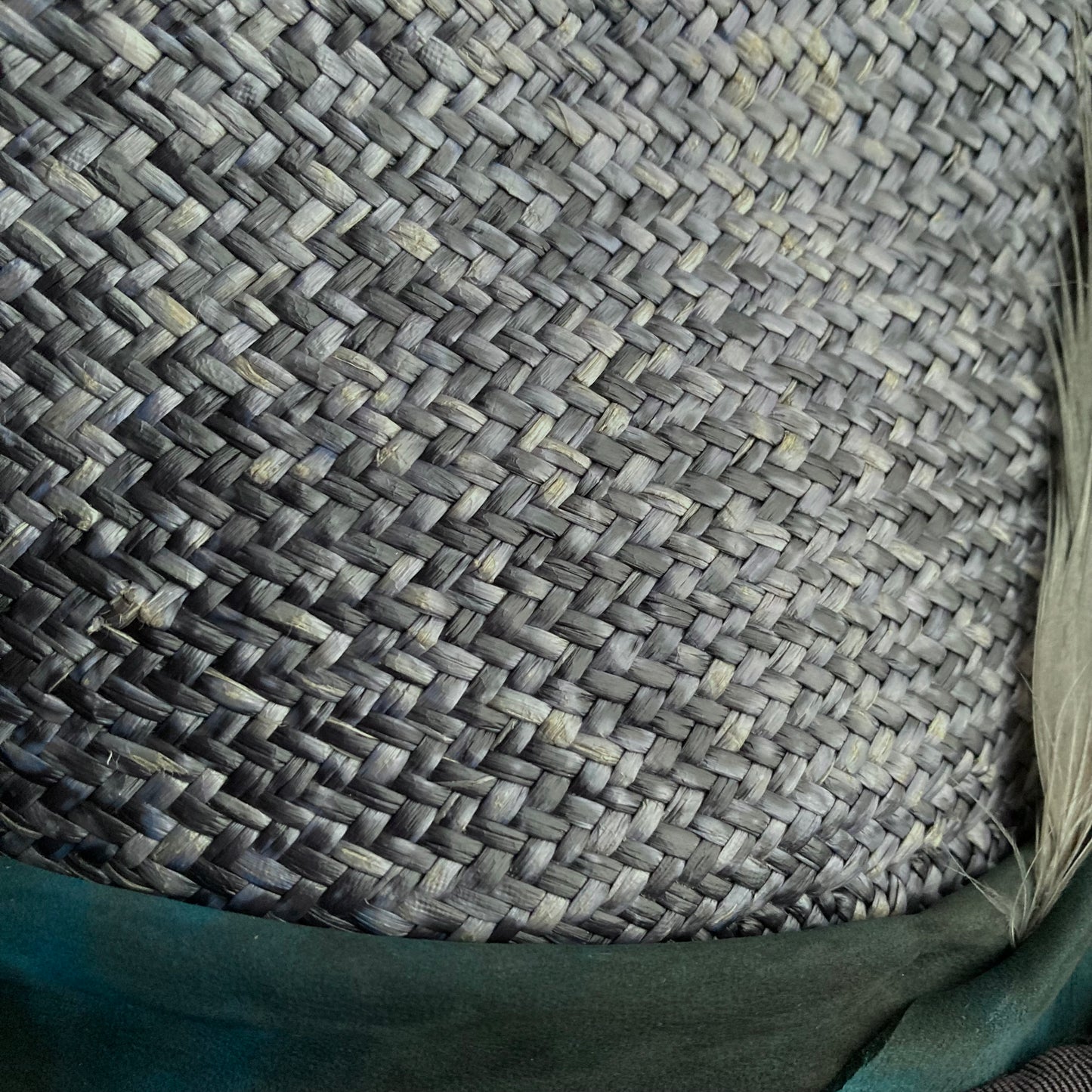 Blue mix fedora panama hat