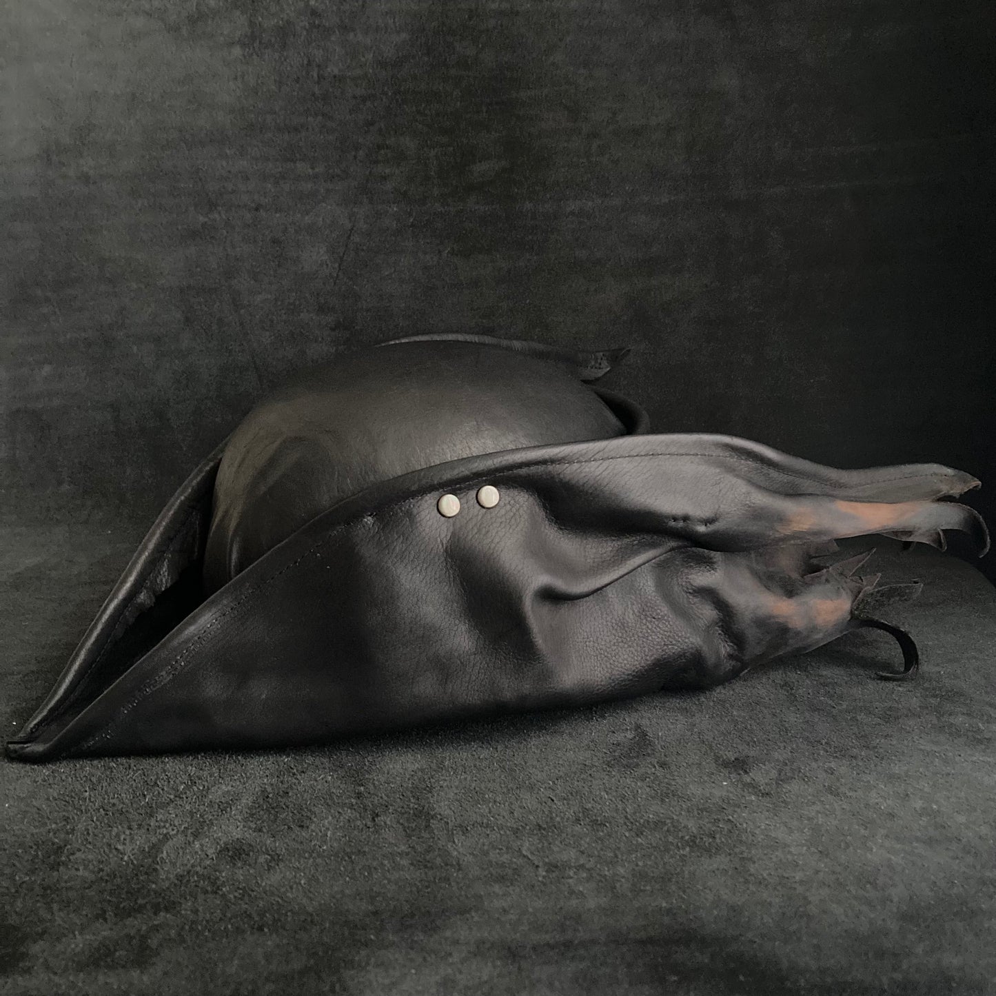 Reserved item (Black leather Hunter hat)