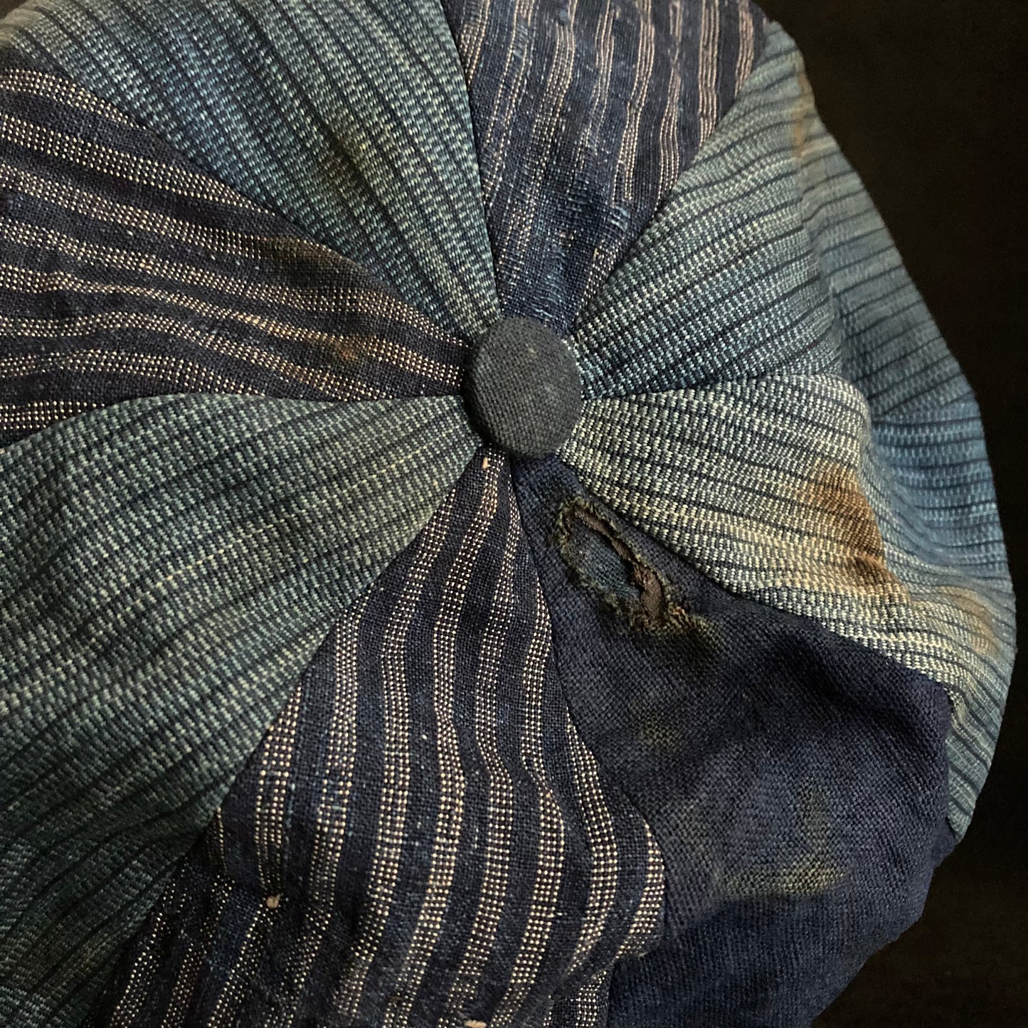 Indigo stripe mix casquette