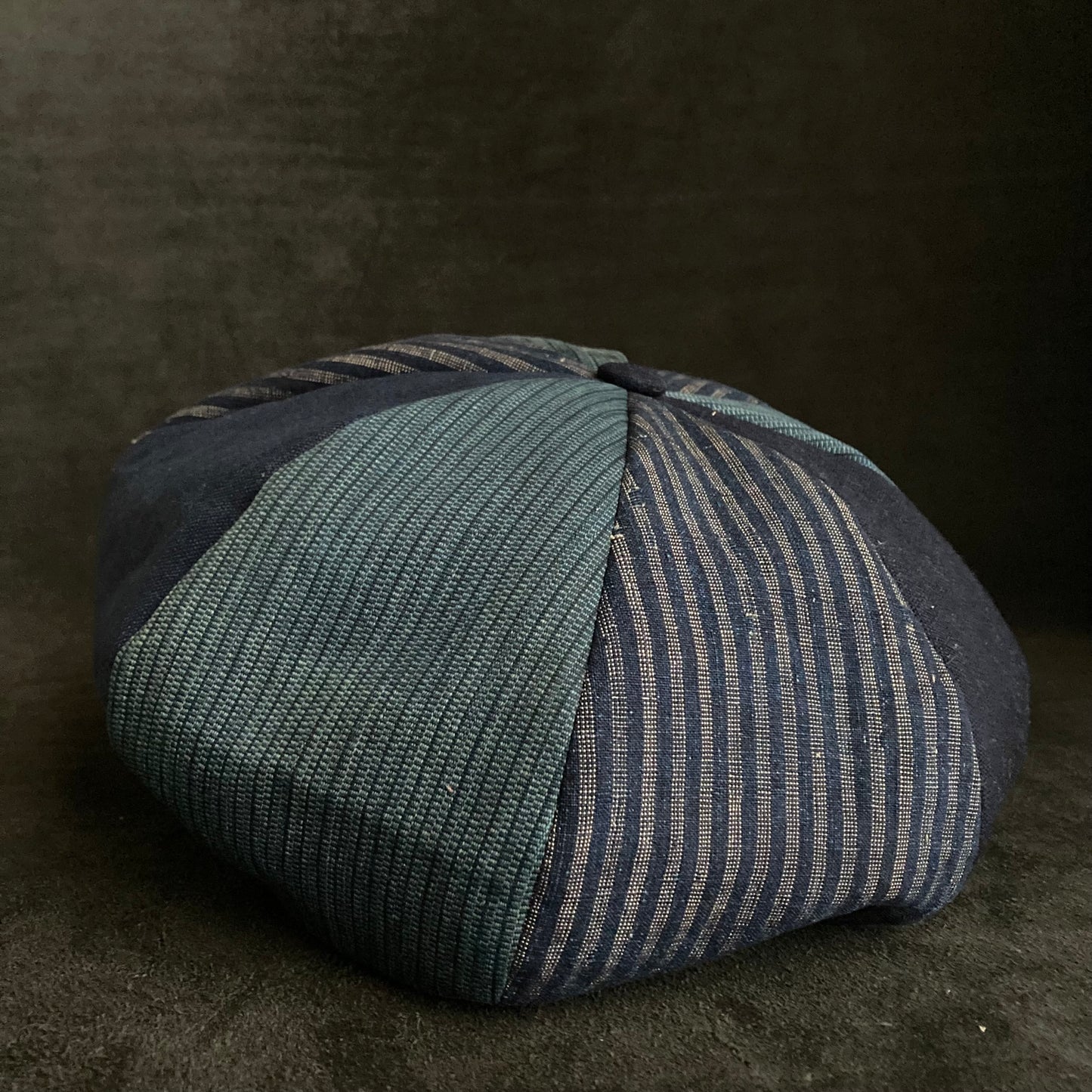 Indigo stripe mix big casquette