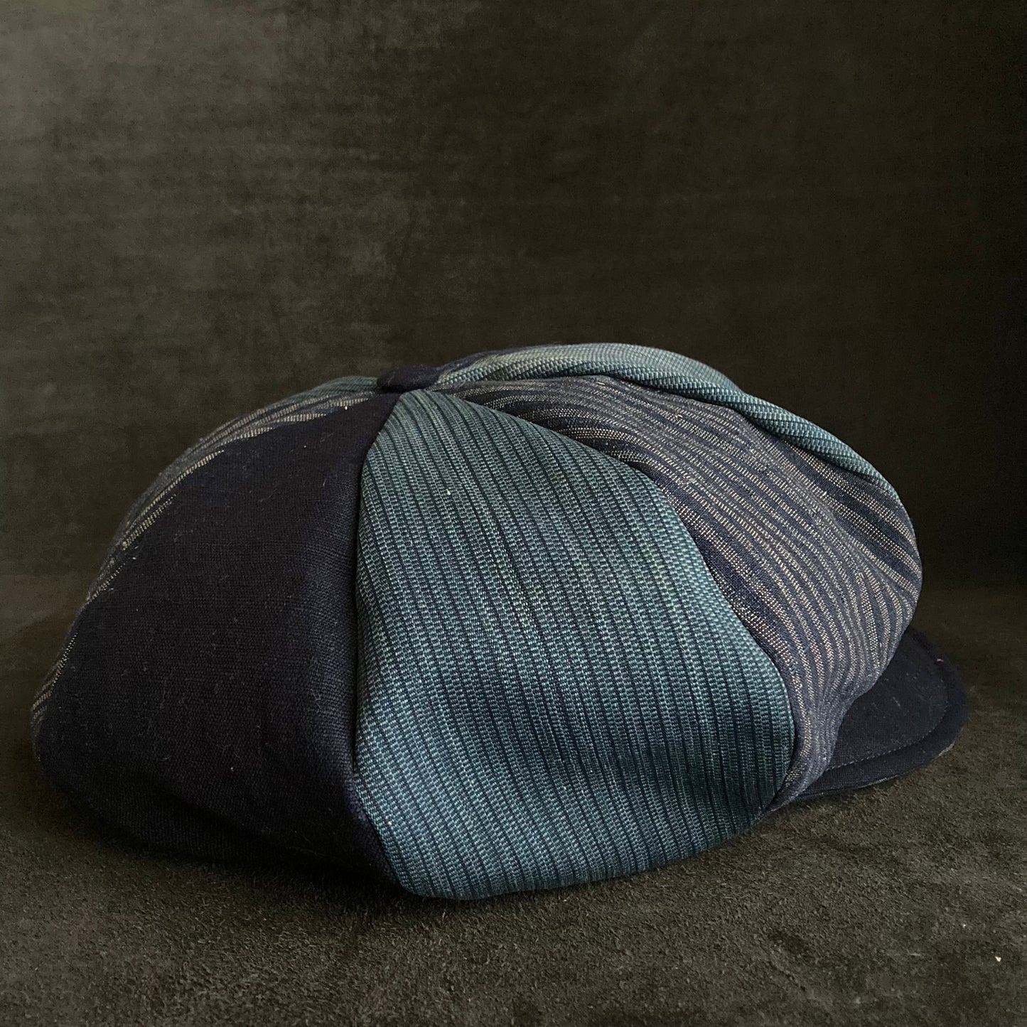 Indigo stripe mix big casquette