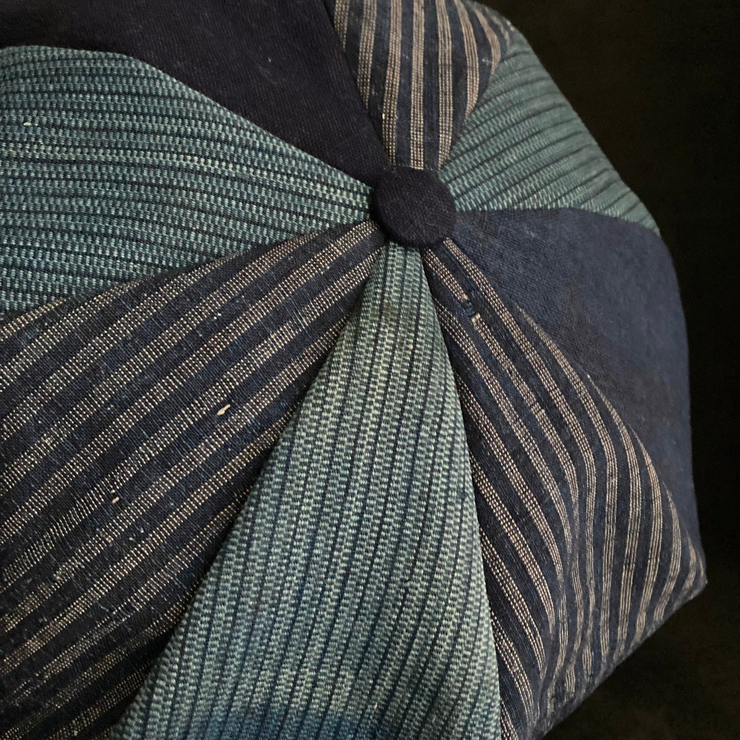 Indigo stripe mix big casquette