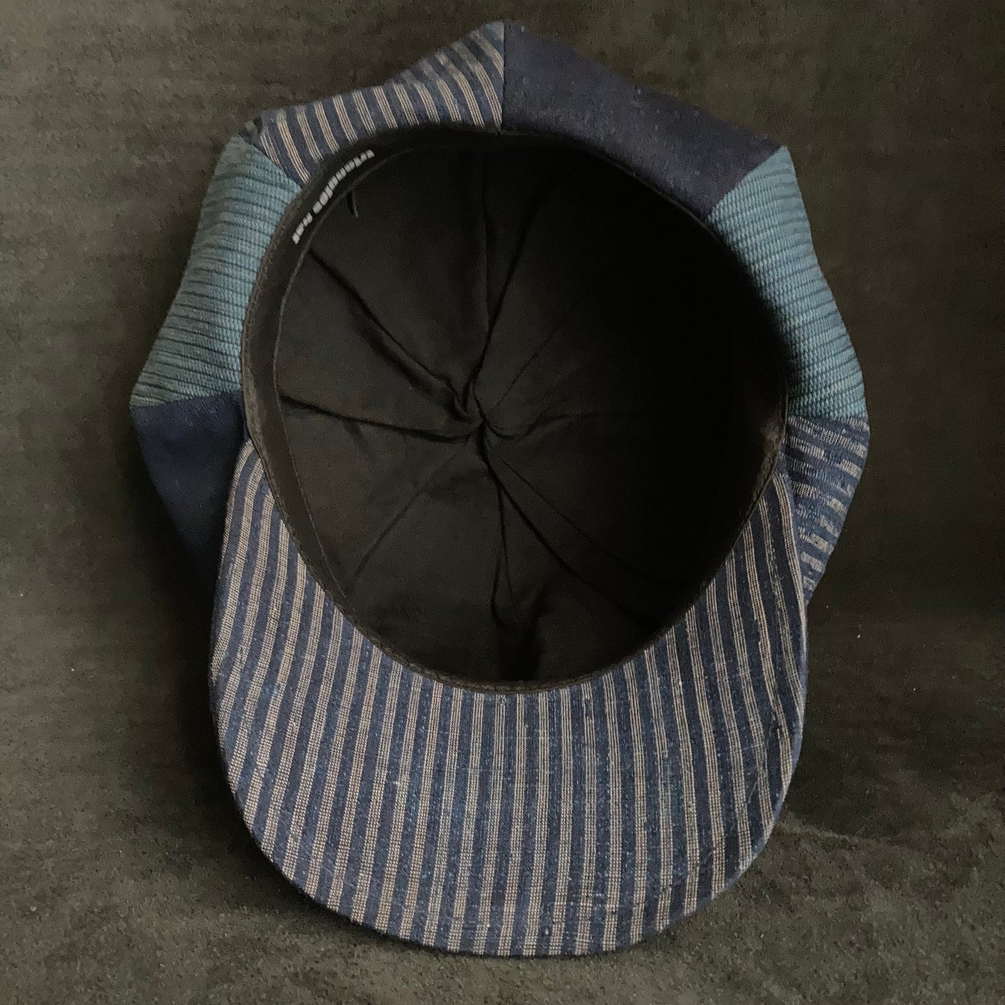 Indigo stripe mix big casquette