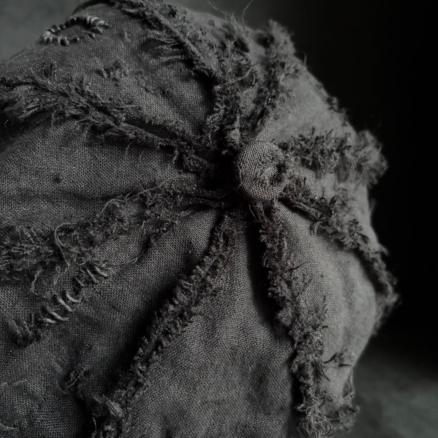 Black back linen damage casquette