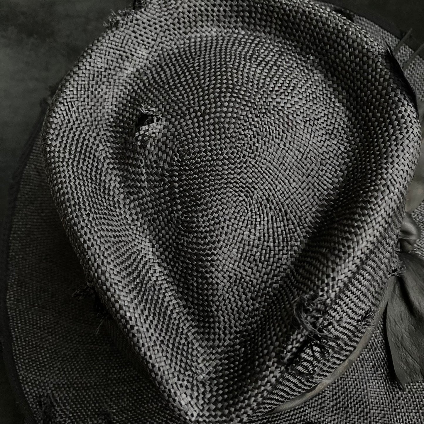 Double black sisol damage fedora hat