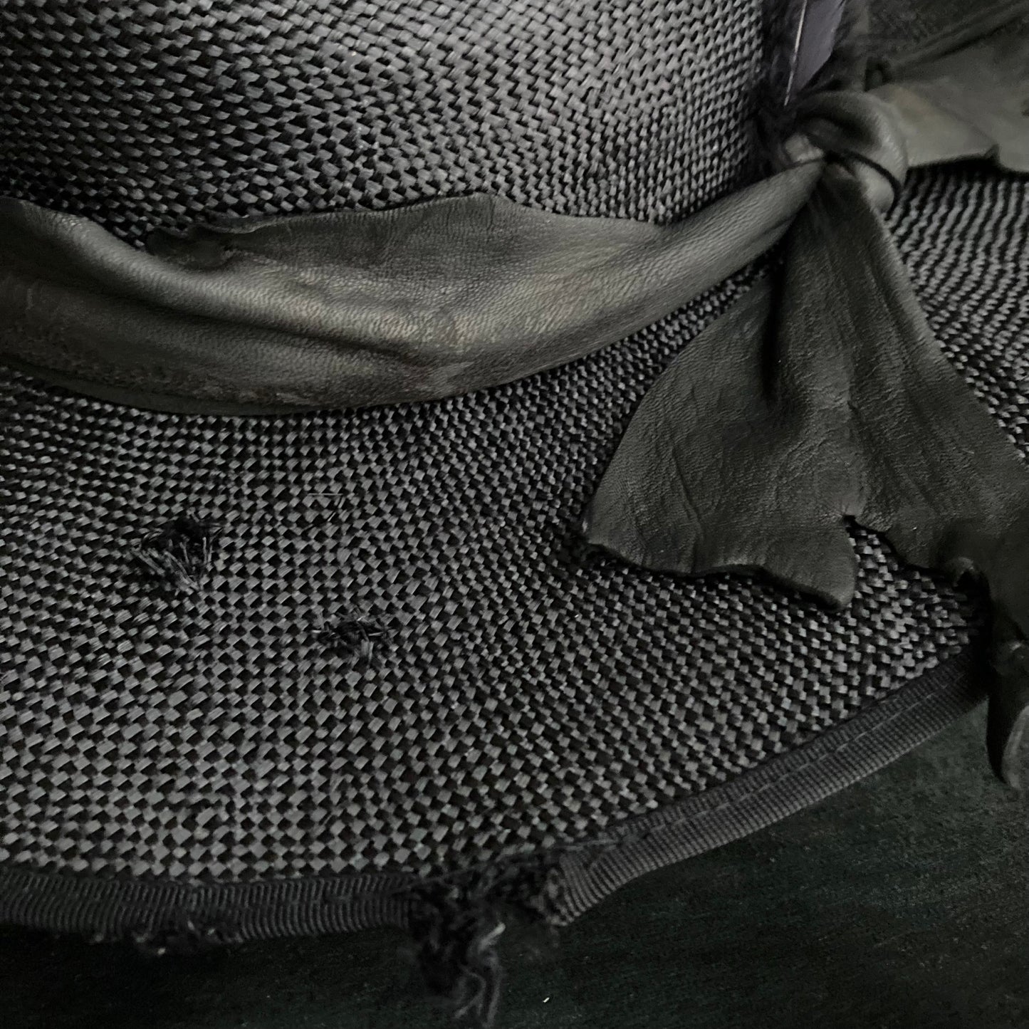 Double black sisol damage fedora hat