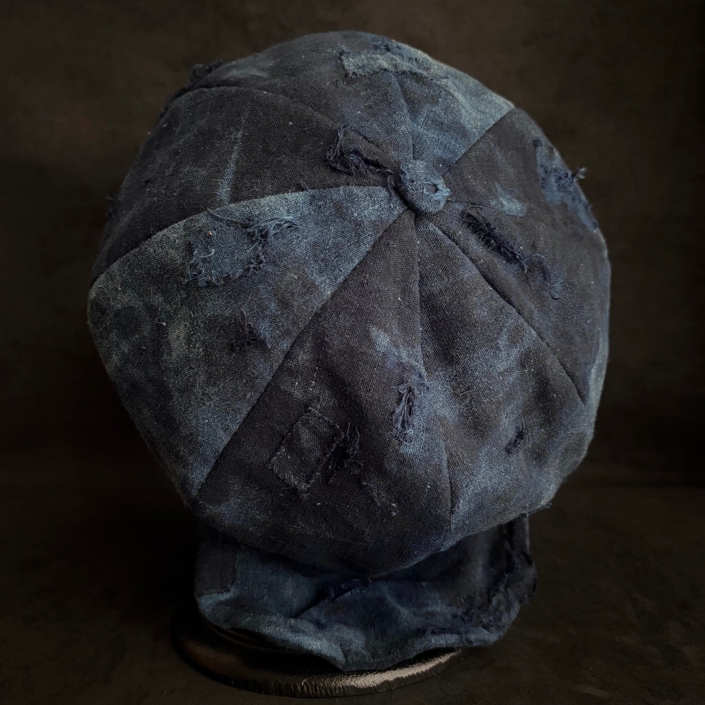 Fading indigo patchwork casquette