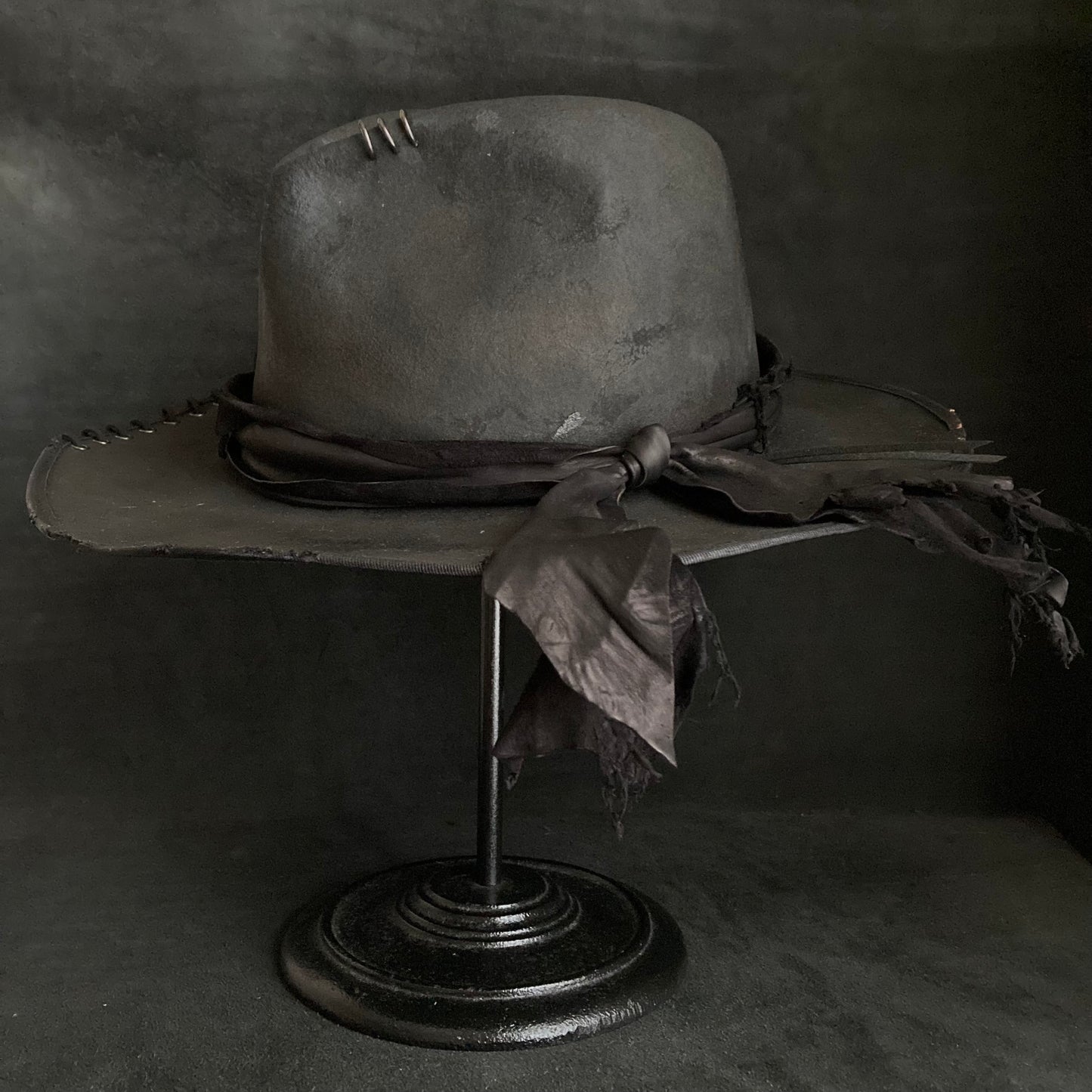 Charcoal delinquent deep fedora hat