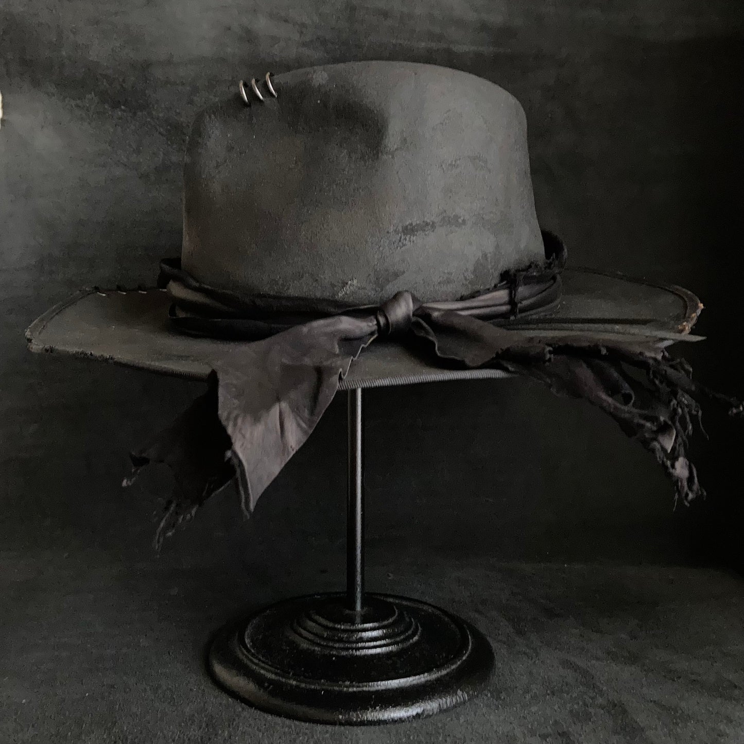 Charcoal delinquent deep fedora hat