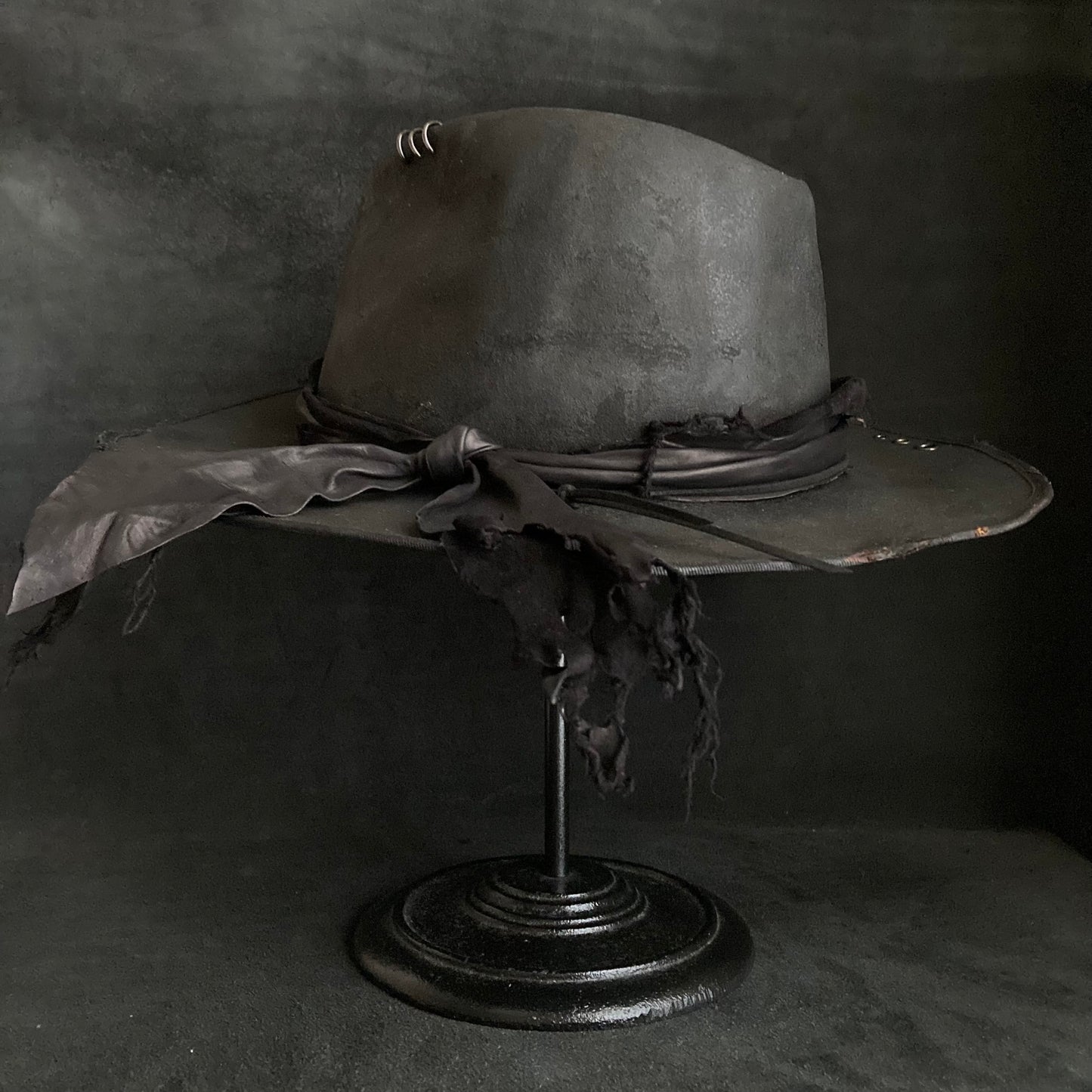 Charcoal delinquent deep fedora hat