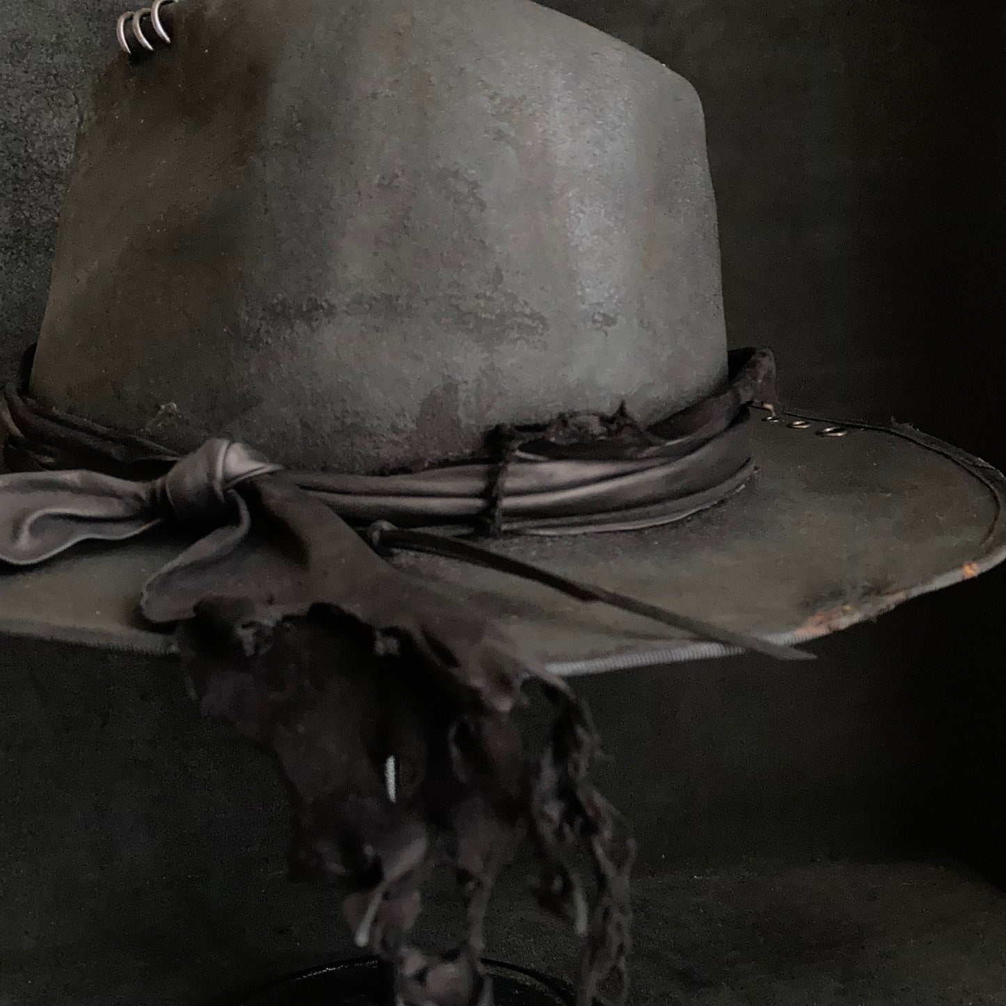 Charcoal delinquent deep fedora hat