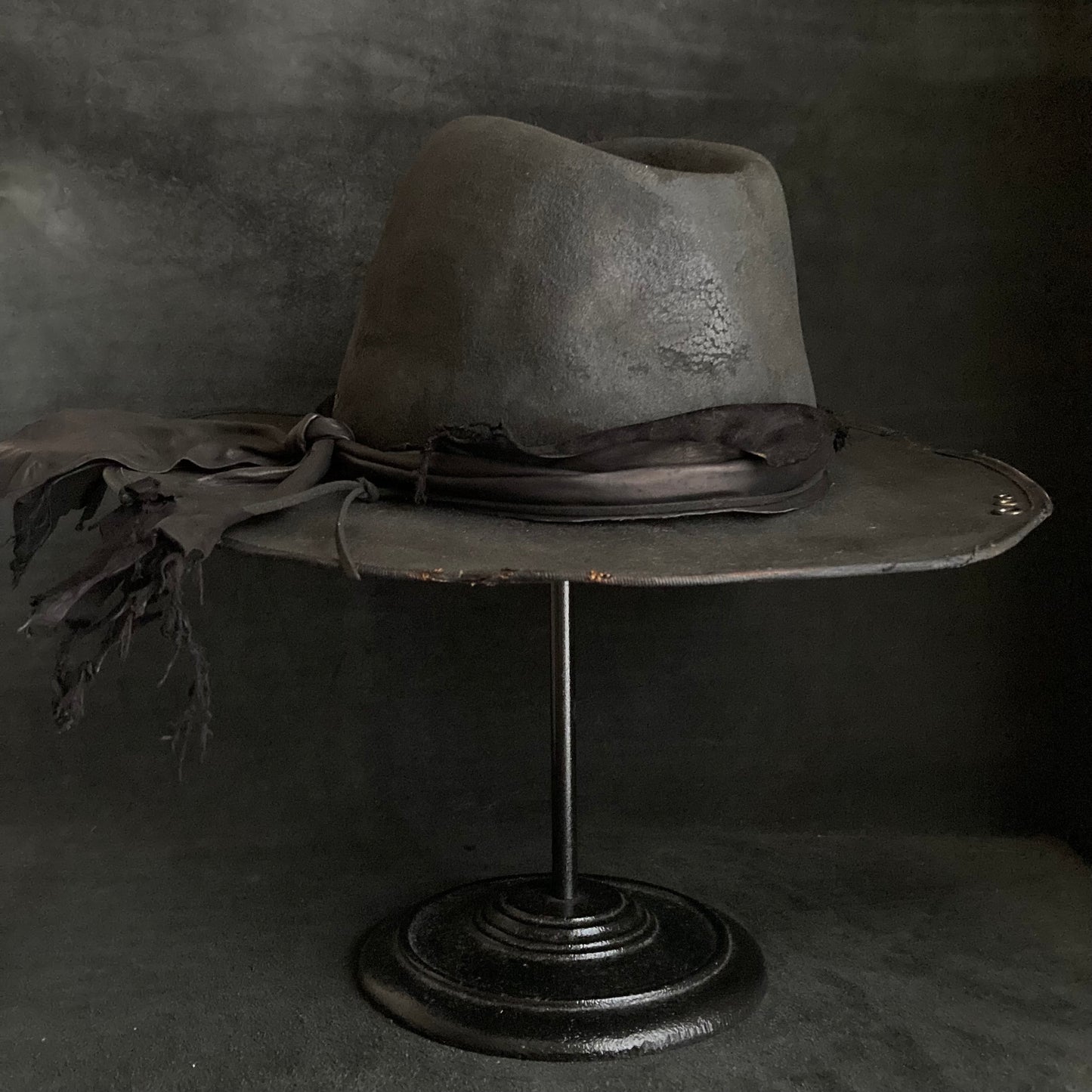 Charcoal delinquent deep fedora hat