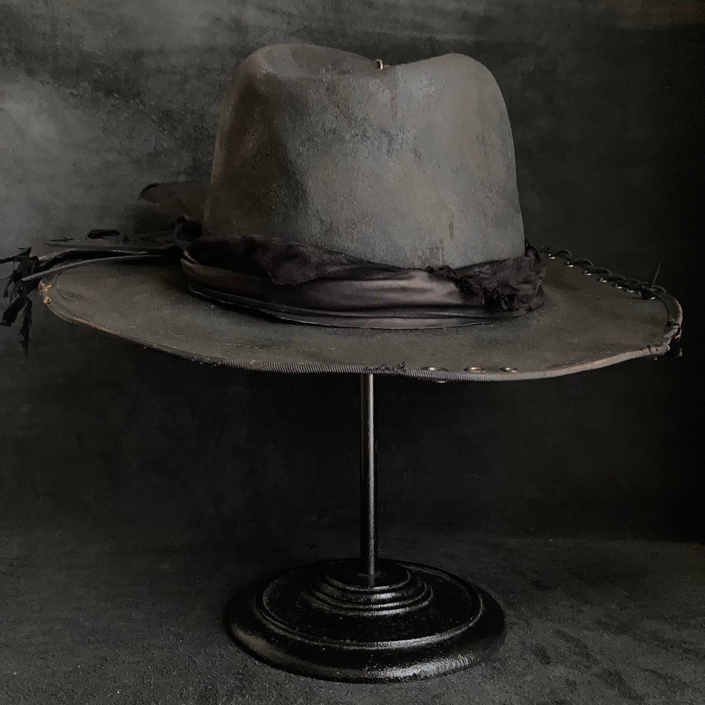 Charcoal delinquent deep fedora hat