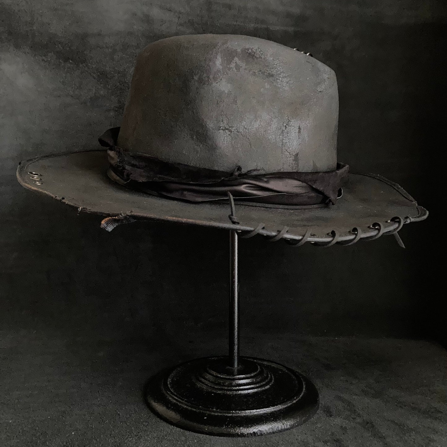 Charcoal delinquent deep fedora hat