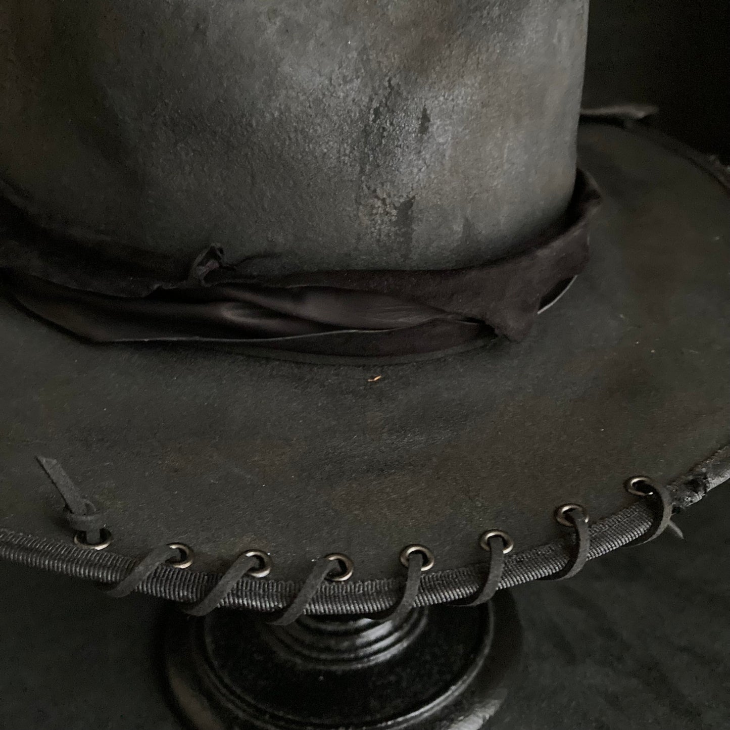 Charcoal delinquent deep fedora hat
