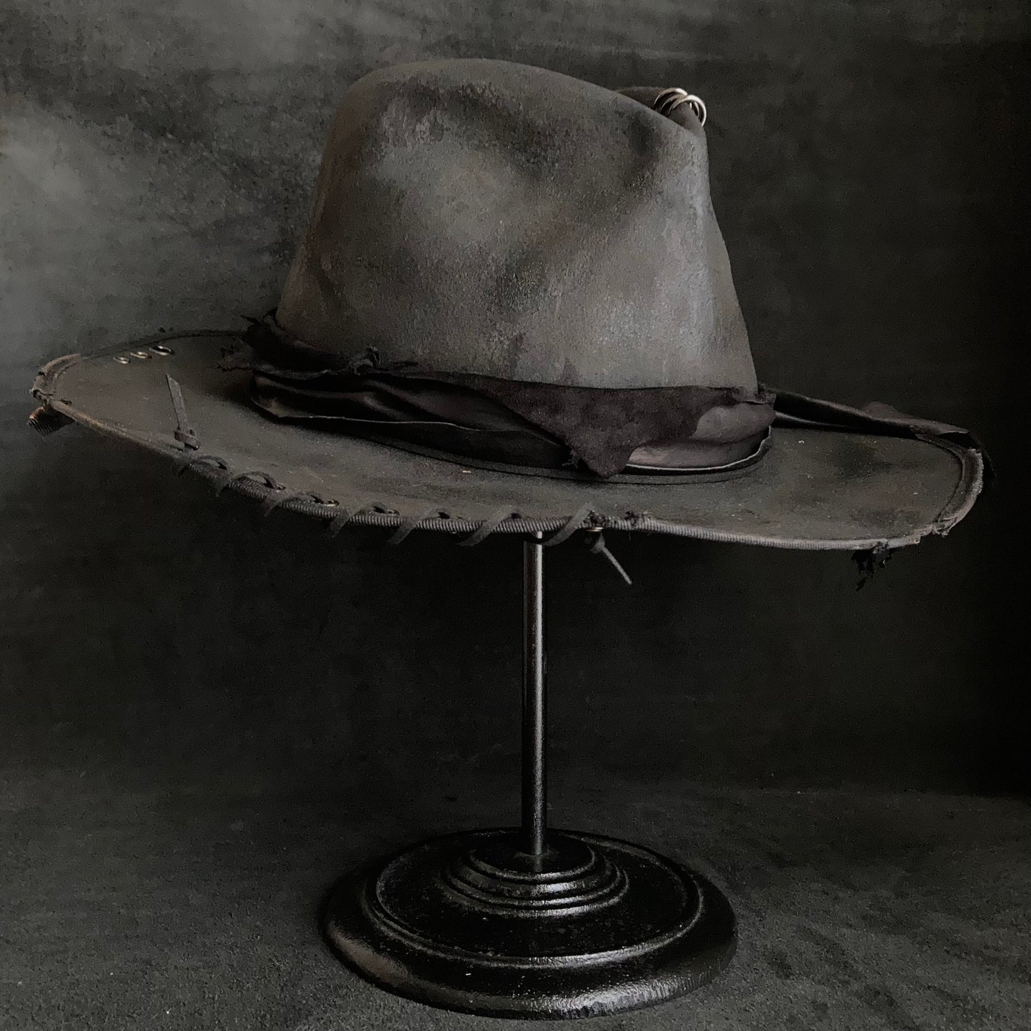 Charcoal delinquent deep fedora hat