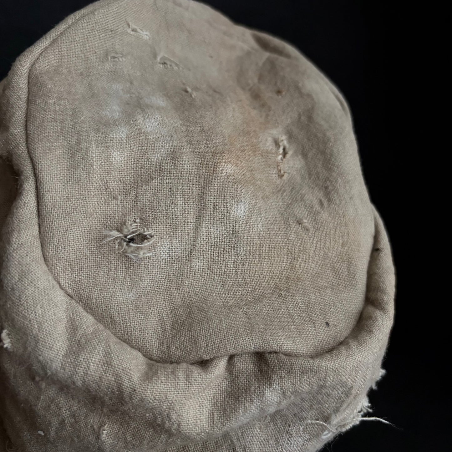 Damage sand linen ramie turn cap