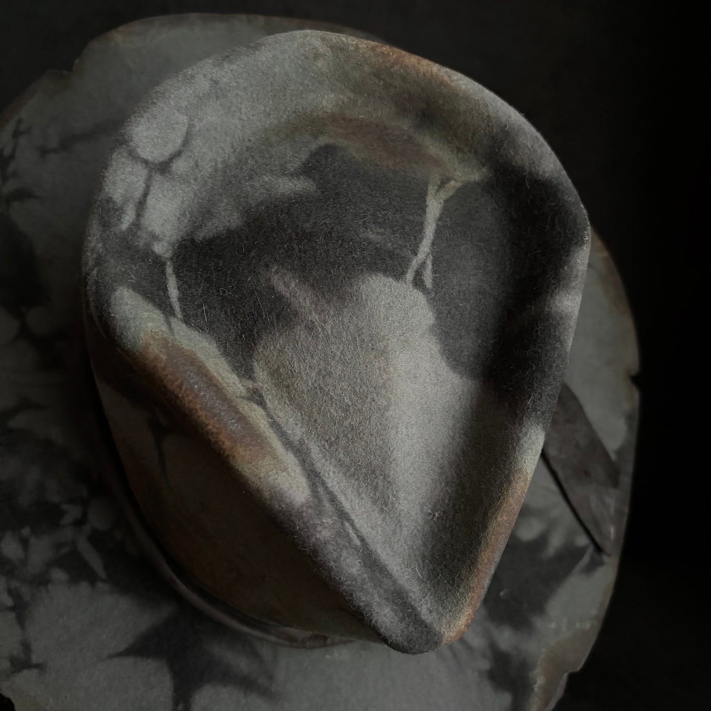 Smoke ash gray fedora hat