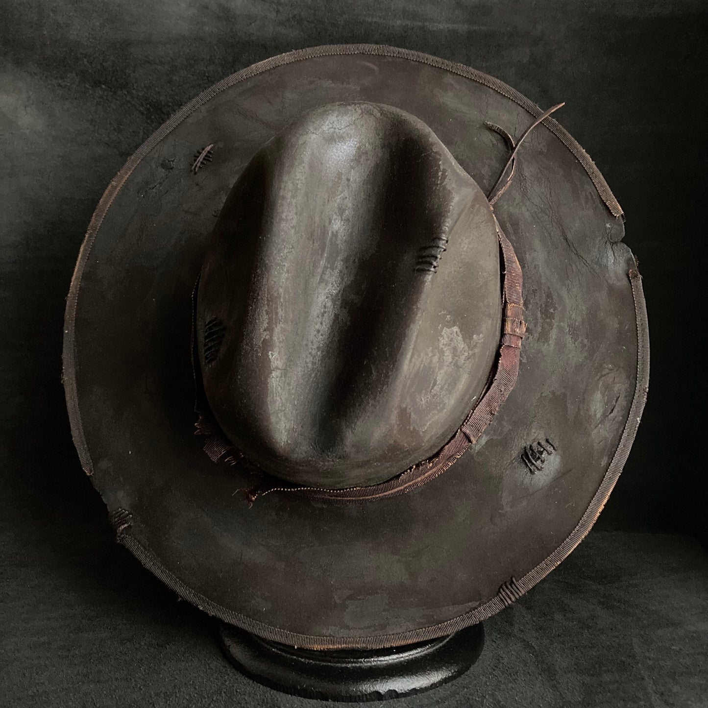 Dark brown beaver western hat