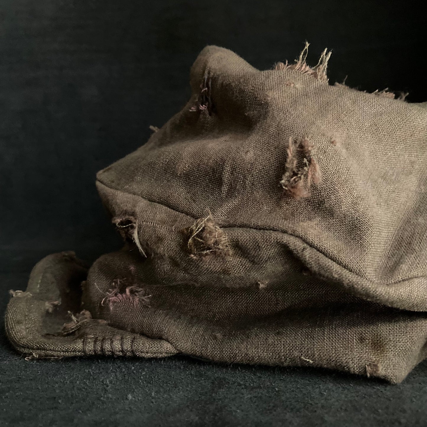 Brown khaki linen damage & stain turn cap