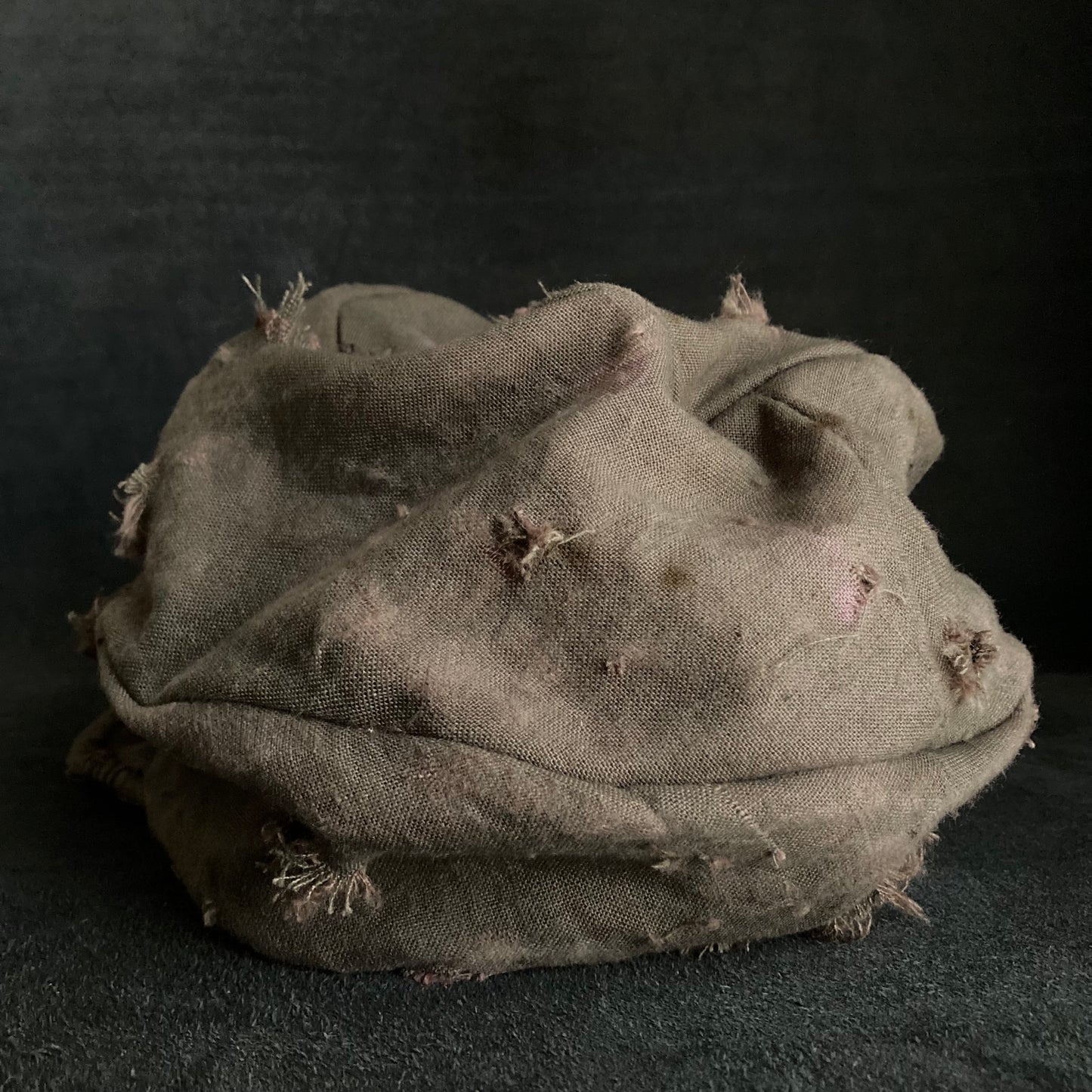 Brown khaki linen damage & stain turn cap