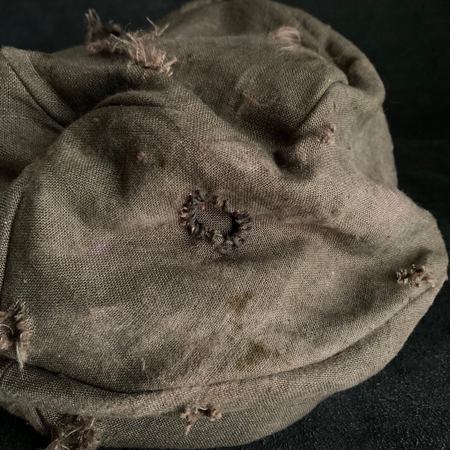 Brown khaki linen damage & stain turn cap
