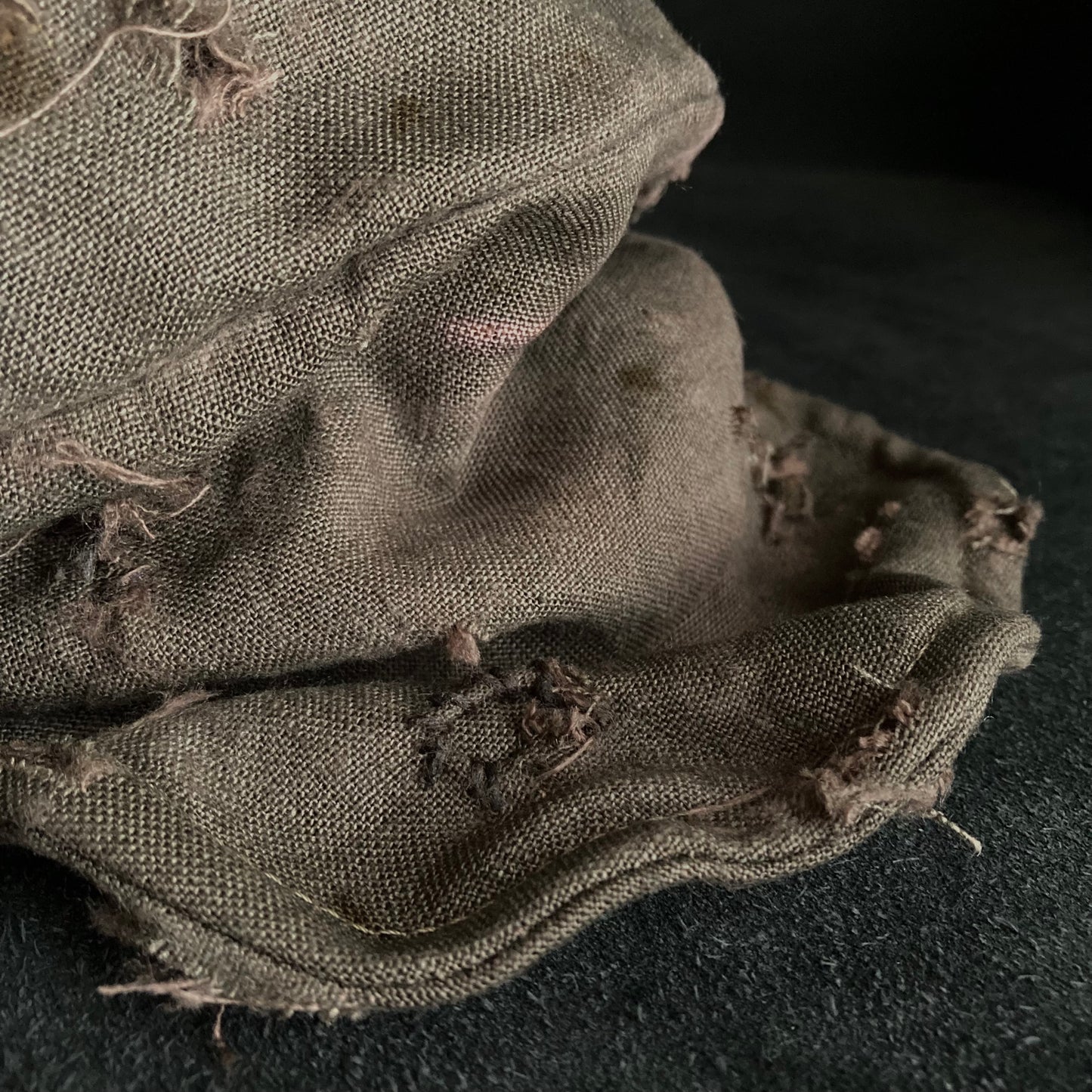 Brown khaki linen damage & stain turn cap