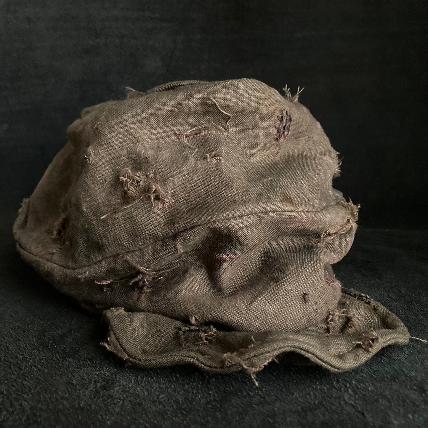 Brown khaki linen damage & stain turn cap