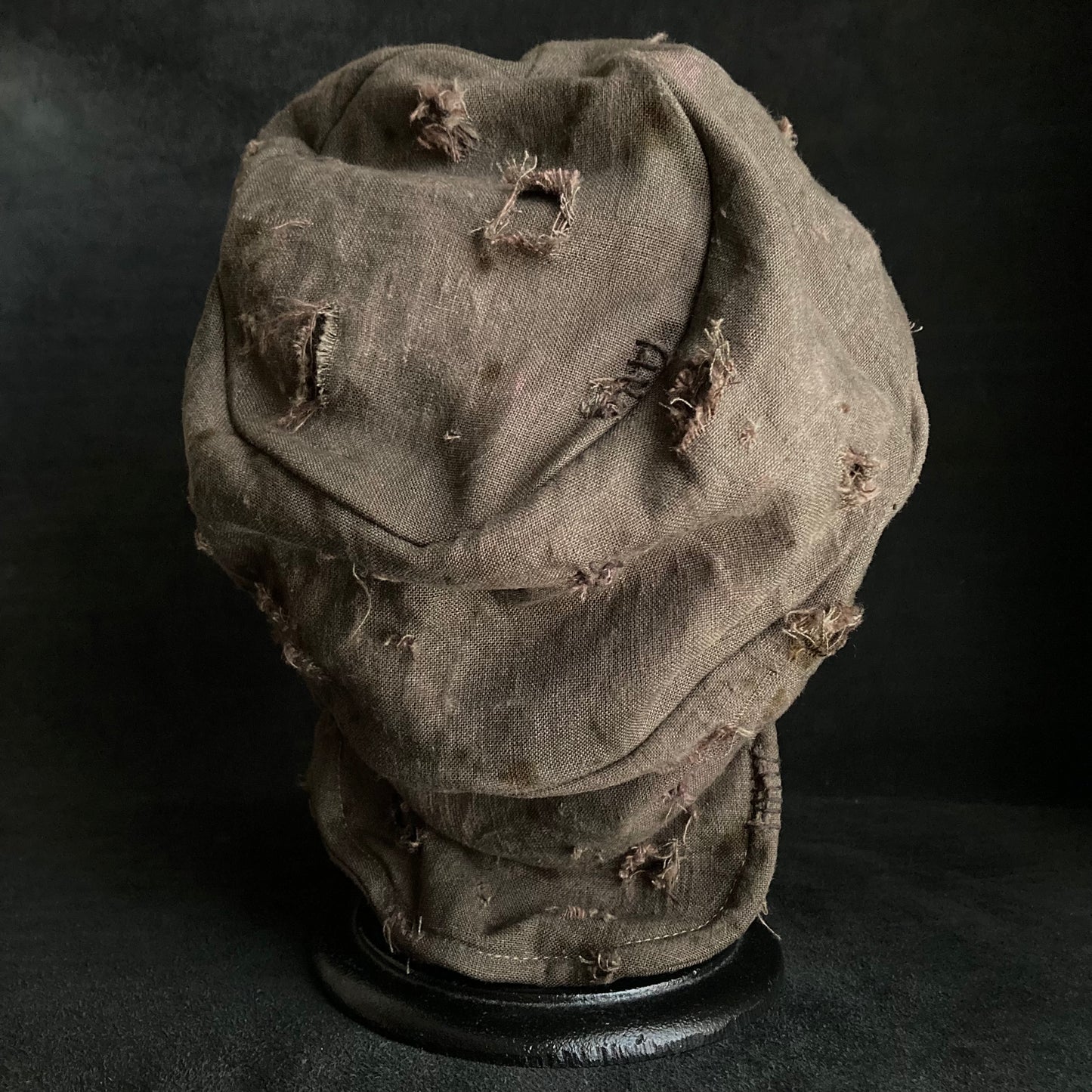 Brown khaki linen damage & stain turn cap