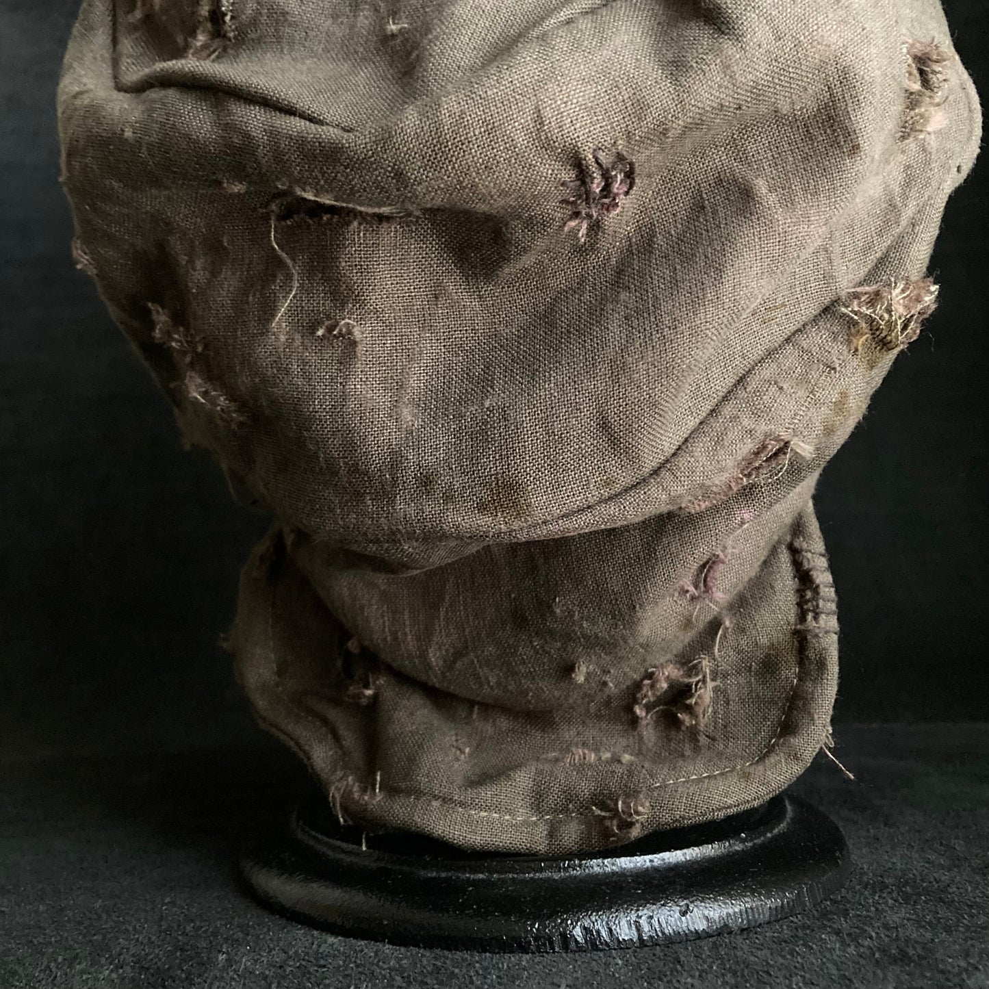 Brown khaki linen damage & stain turn cap