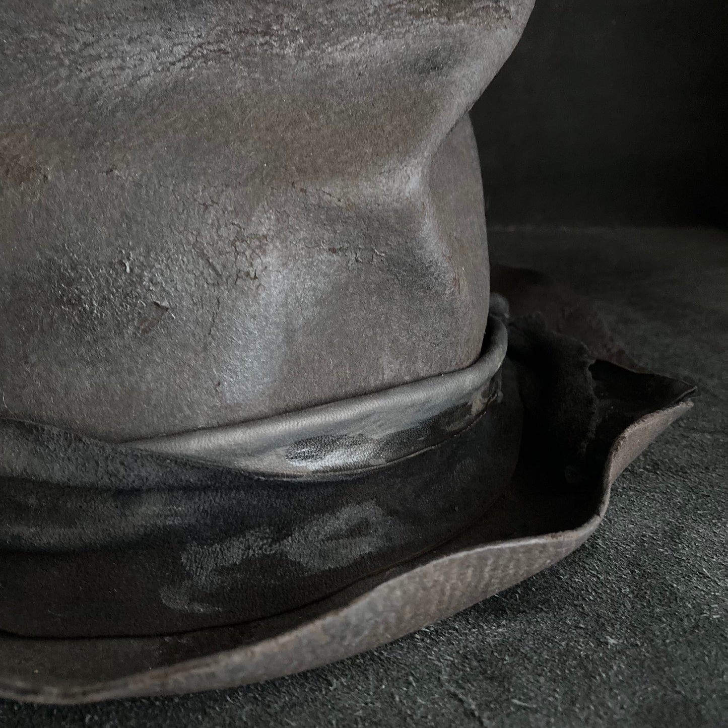 Charcoal crow crash silk hat