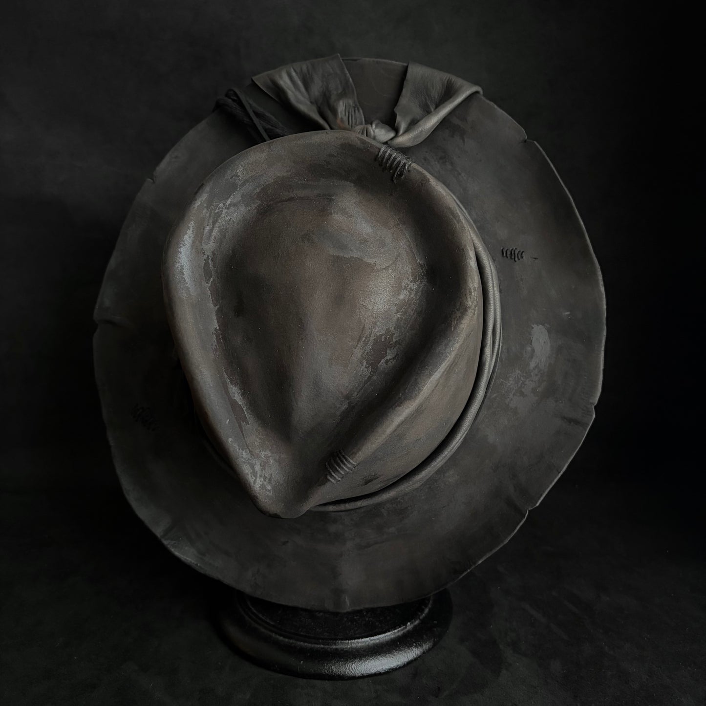Dark brave beaver fedora hat