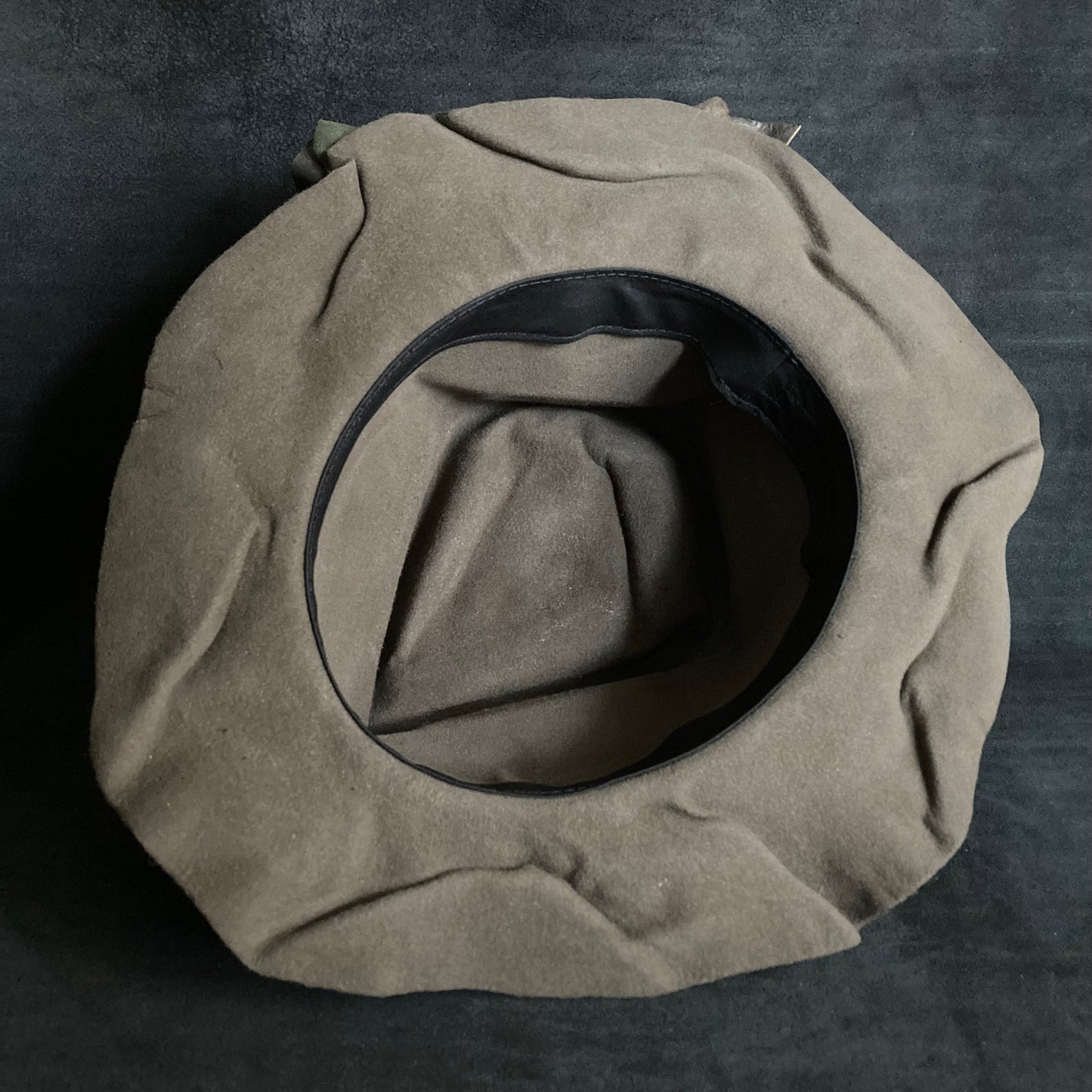 Line brown crush hat