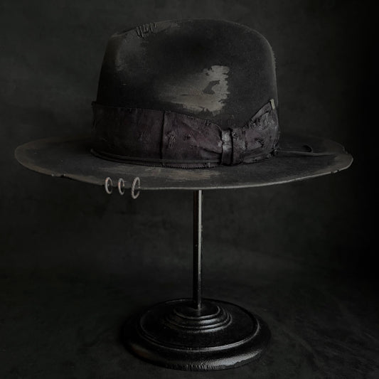 Rotten burned black rabbit fedora