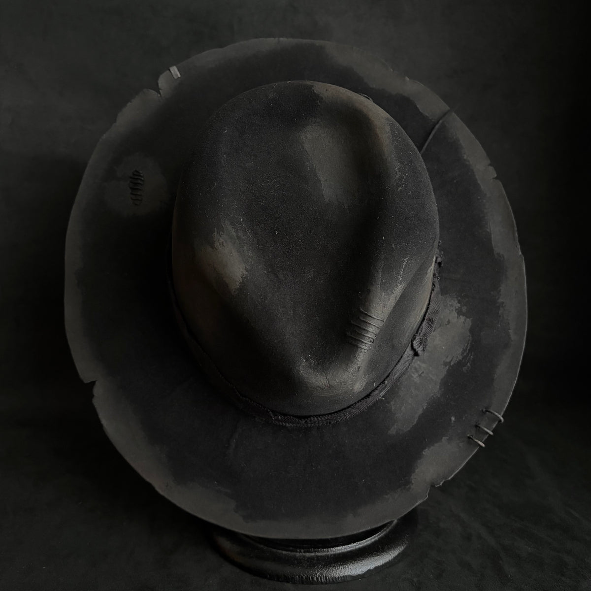 Rotten burned black rabbit fedora