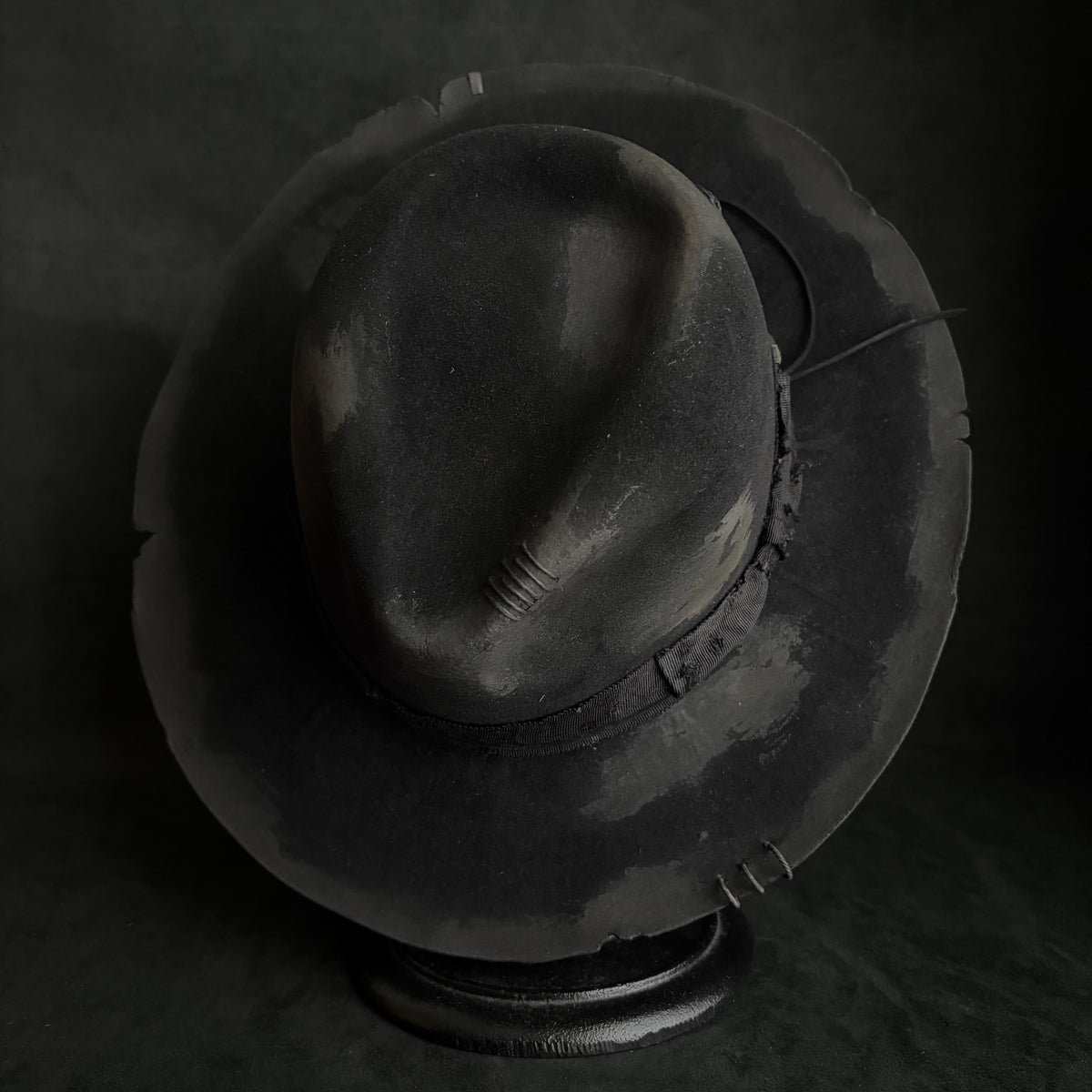 Rotten burned black rabbit fedora