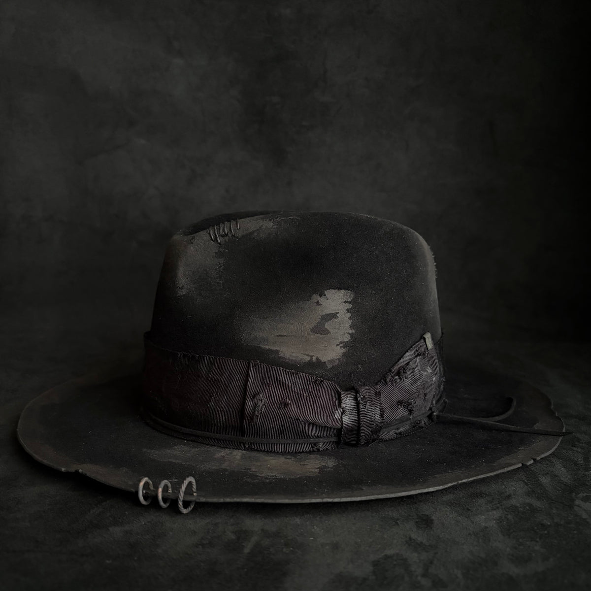 Rotten burned black rabbit fedora