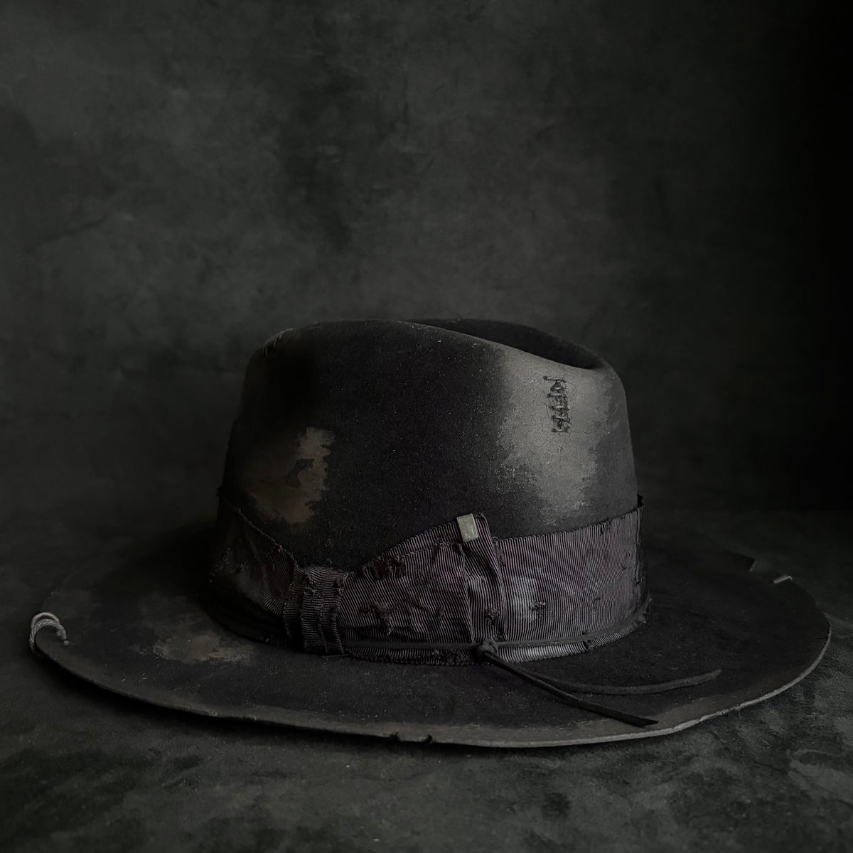 Rotten burned black rabbit fedora