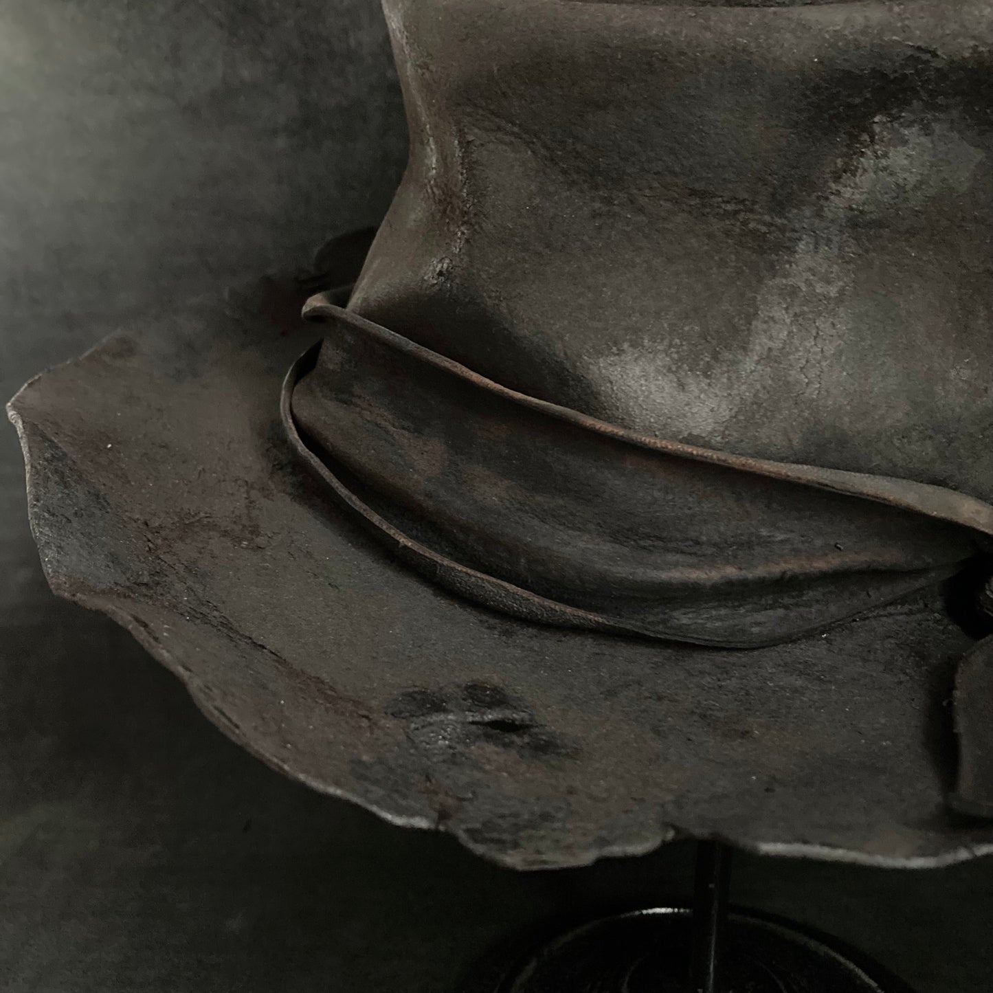 Charcoal perforated crash hat