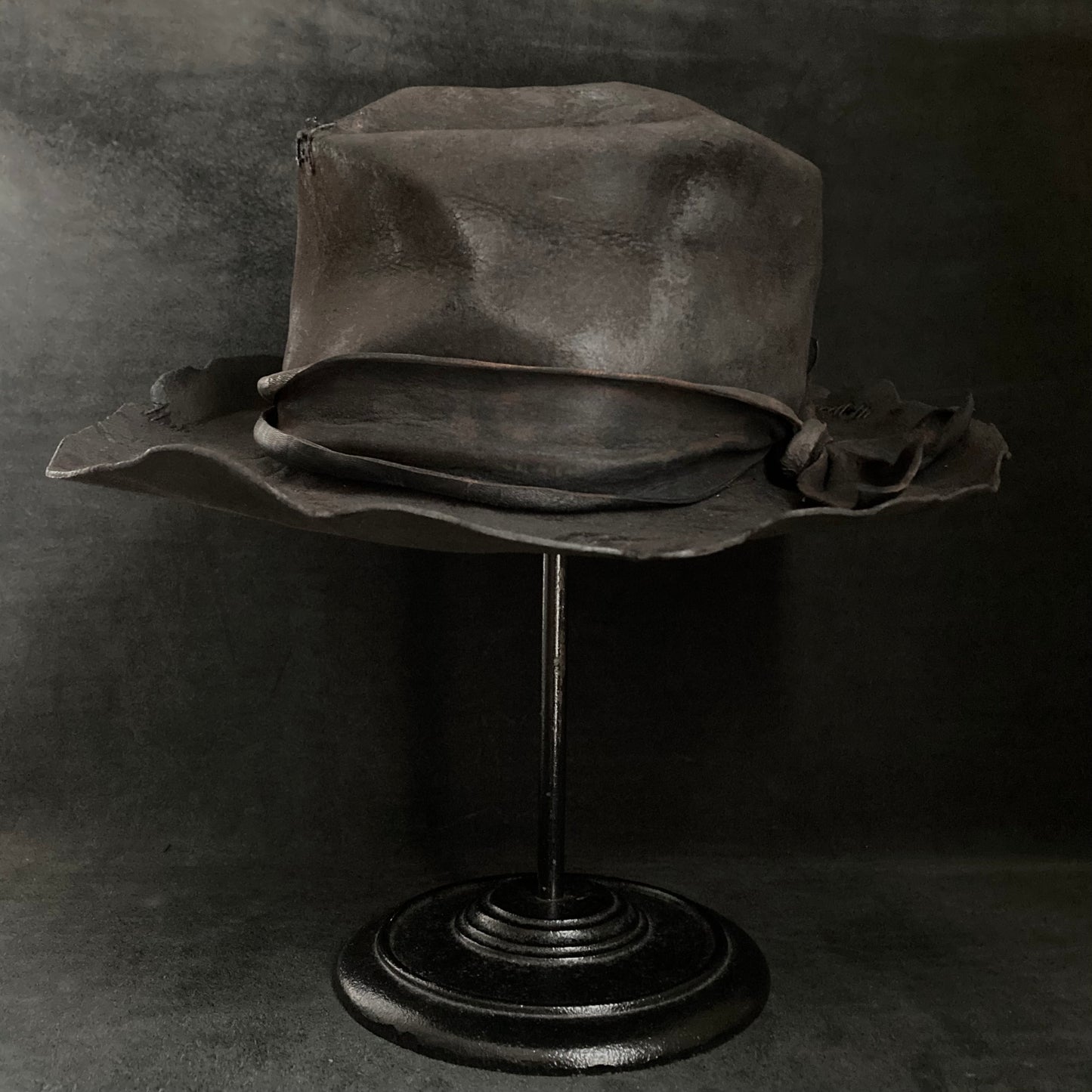 Charcoal perforated crash hat