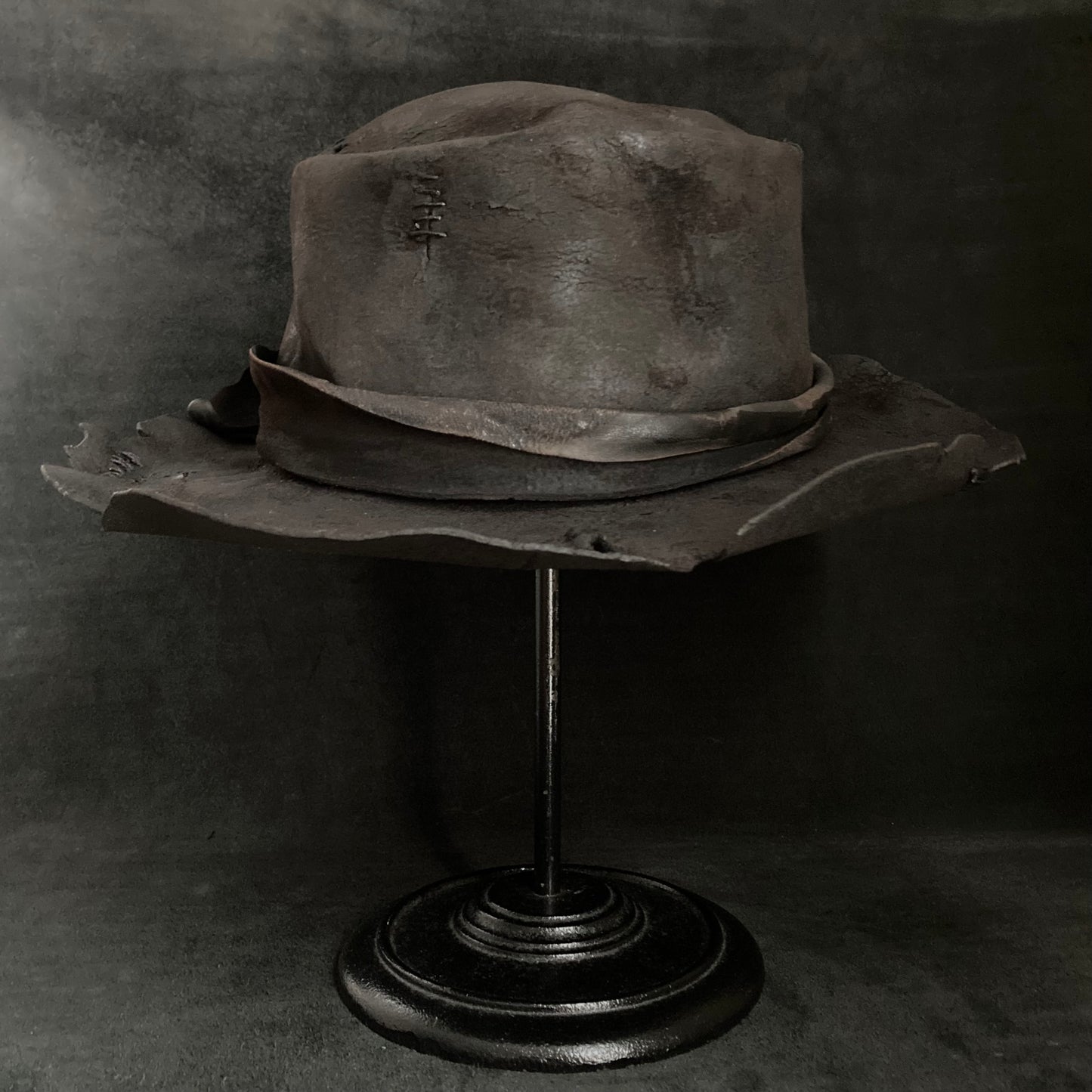 Charcoal perforated crash hat