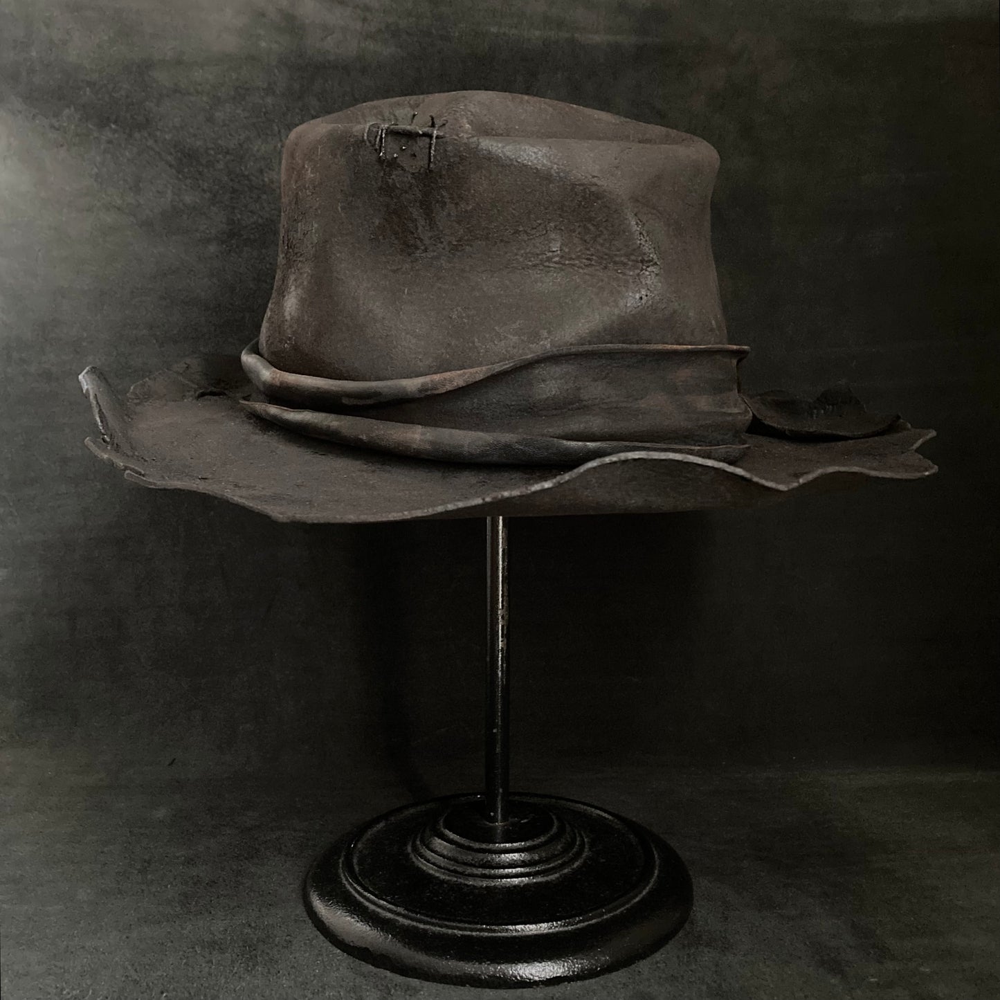 Charcoal perforated crash hat